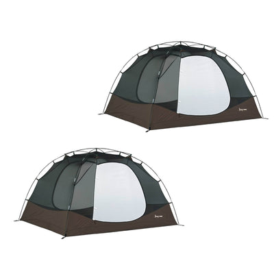 SLUMBERJACK TRAIL TENT 6 Person Outdoor Hiking Camping Tent, Black (2 Pack)