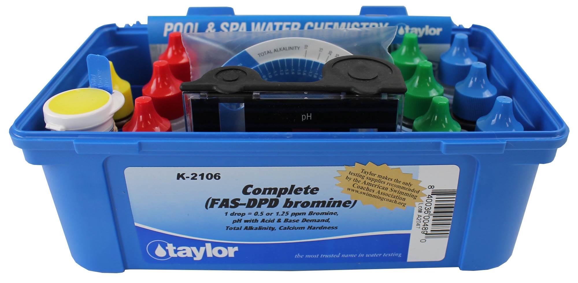 Taylor K-2106 Complete Swimming Pool/Spa FAS-DPD Bromine Water Test Kit (2 Pack)