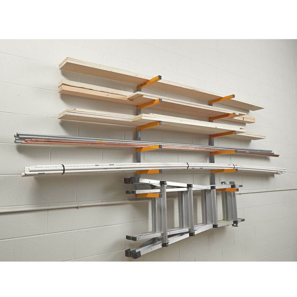 Portamate 6 Shelf 600 Pound Capacity Lumber Storage Organizer Rack (6 Pack)