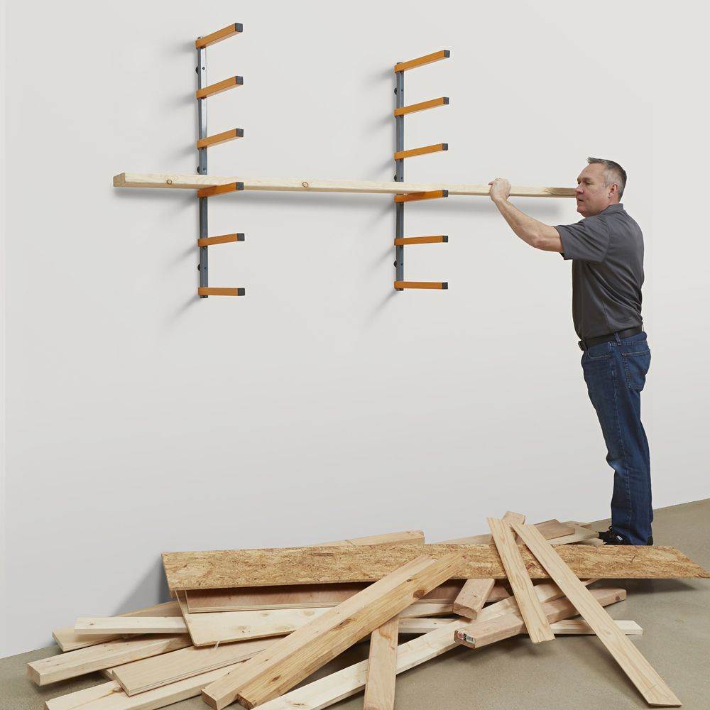 Portamate 6 Shelf 600 Pound Capacity Lumber Storage Organizer Rack (6 Pack)