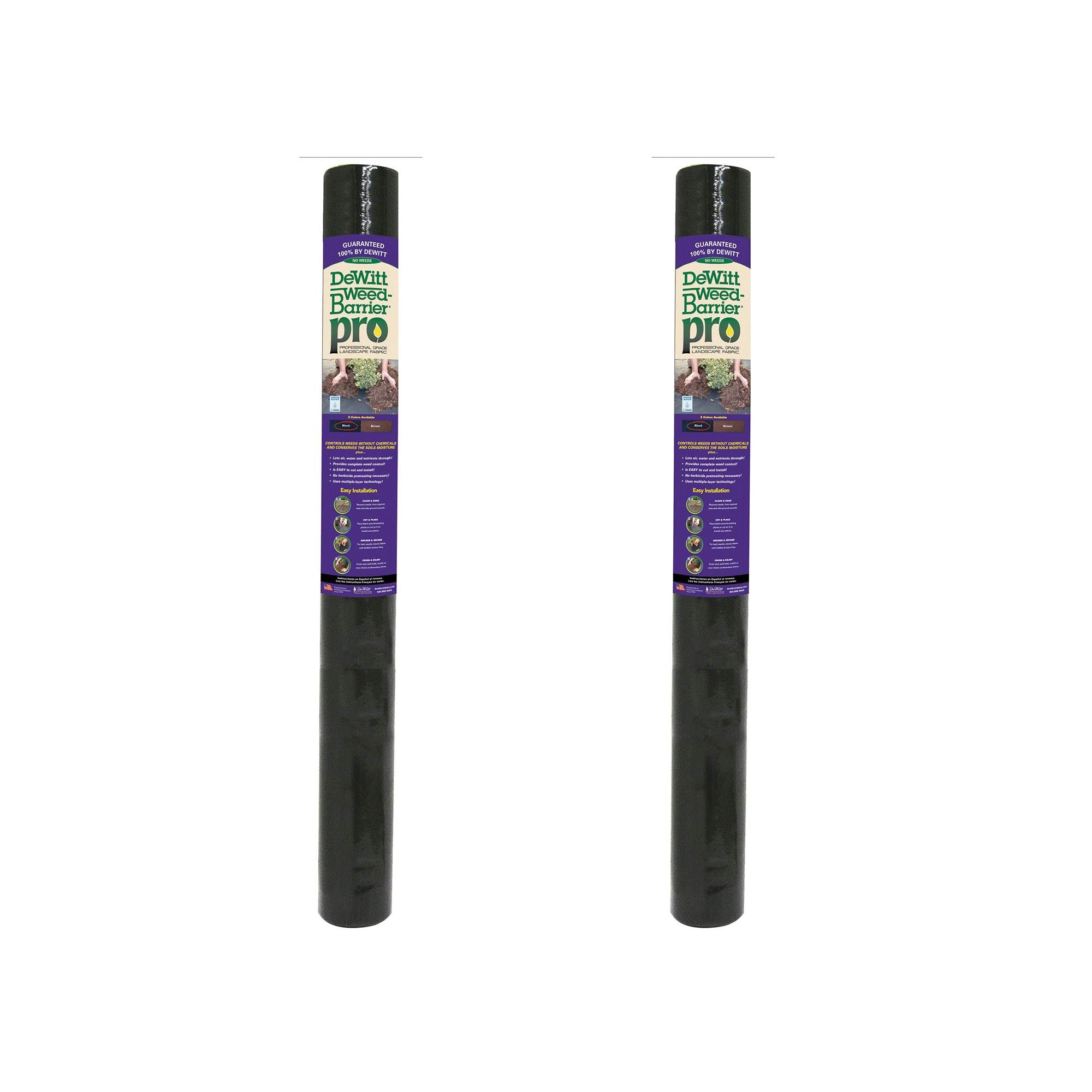 DeWitt Weed Barrier Pro Landscape Fabric (3 Ounces), 4' x 300' Refill (2 Pack) - VMInnovations