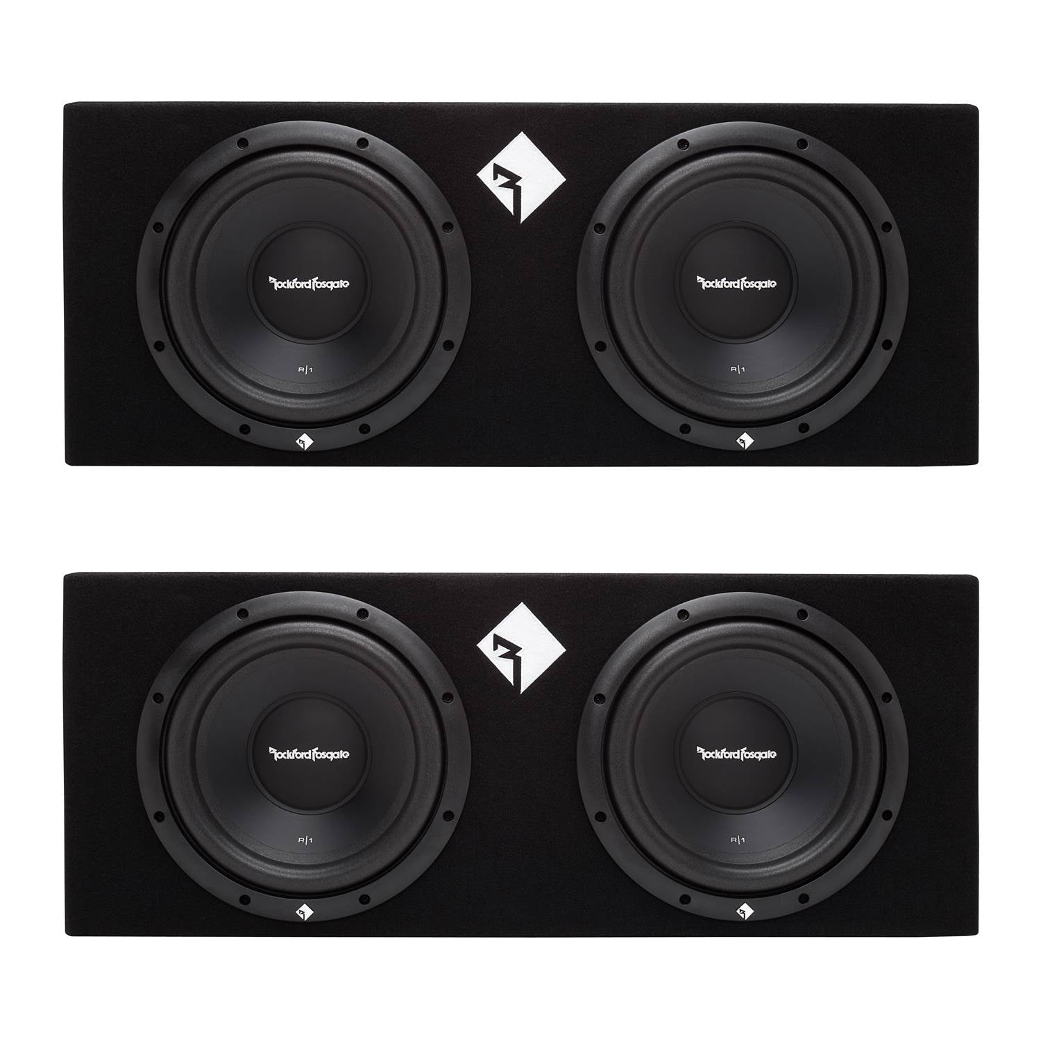 Rockford Fosgate 10" 800 Watts Dual Loaded Subwoofer Sub Enclosure (2 Pack)