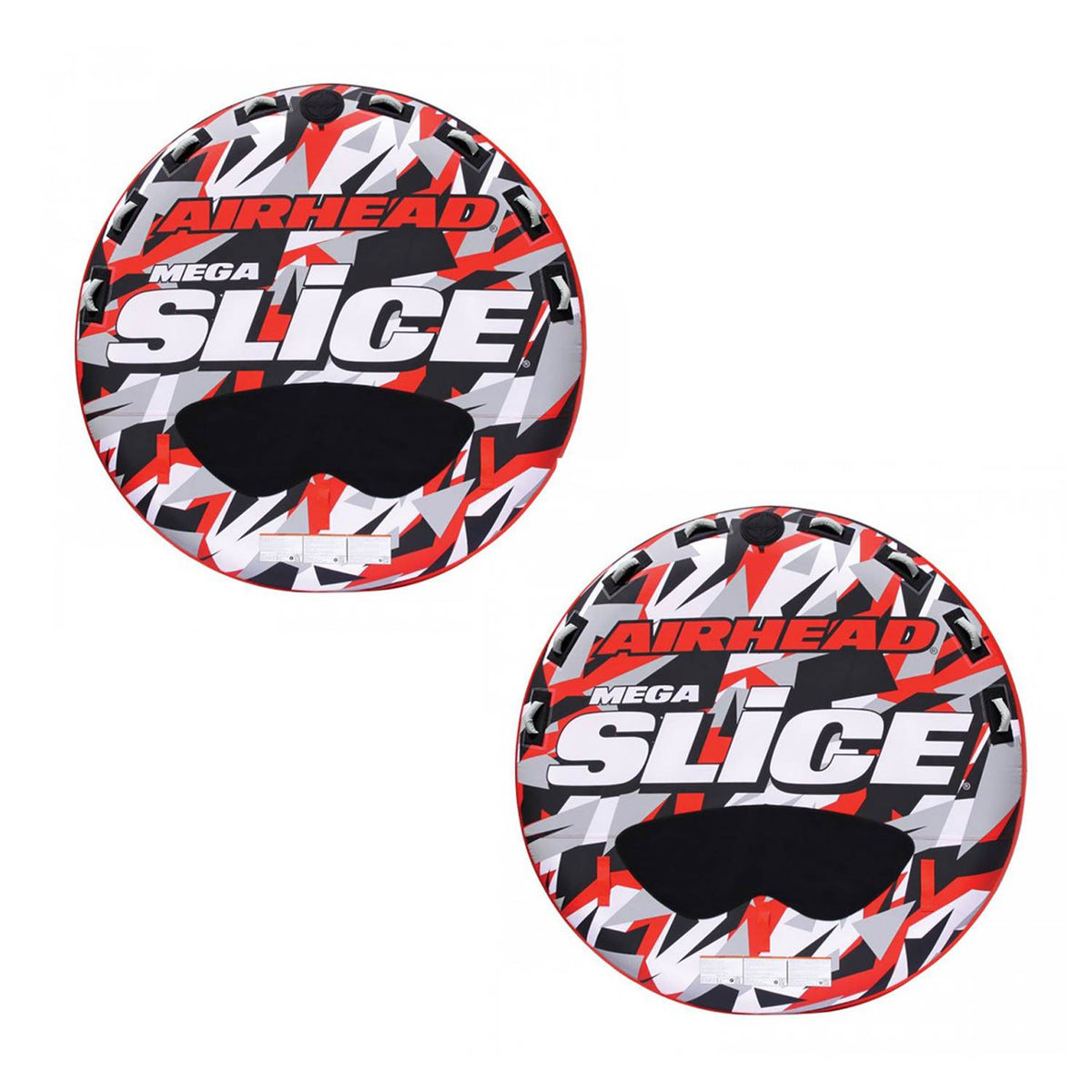 Airhead Mega Slice Inflatable Quadruple Rider Towable Tube Water Raft (2 Pack)