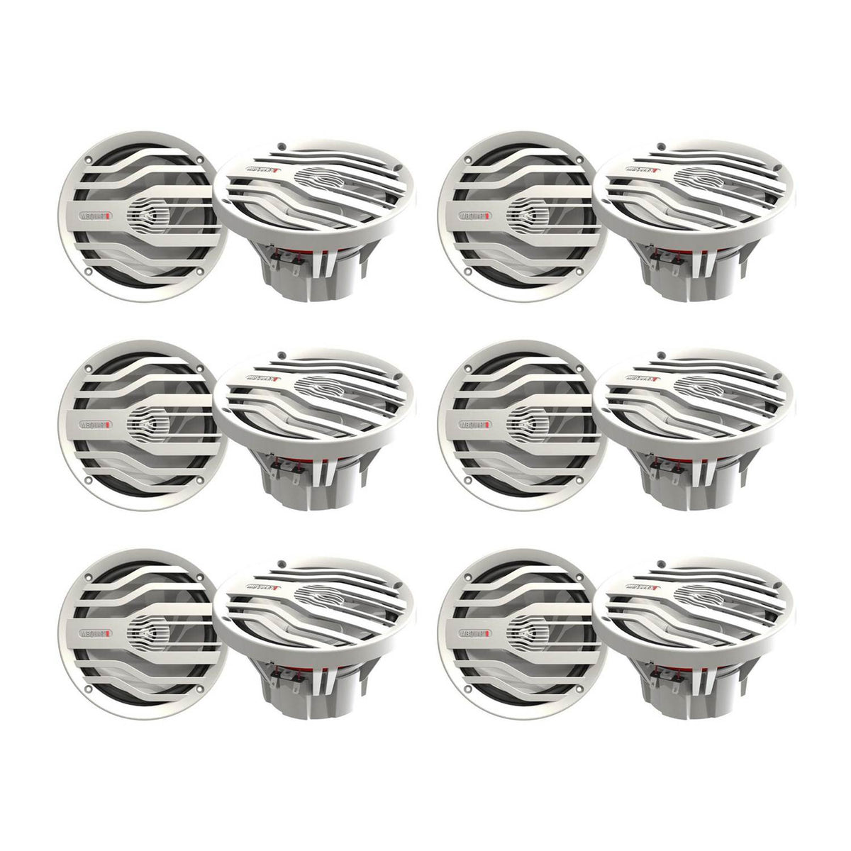MB Quart NK2-116W 6.5" 120W 2-Way Coaxial Marine & Sports Speakers (12 Pack)
