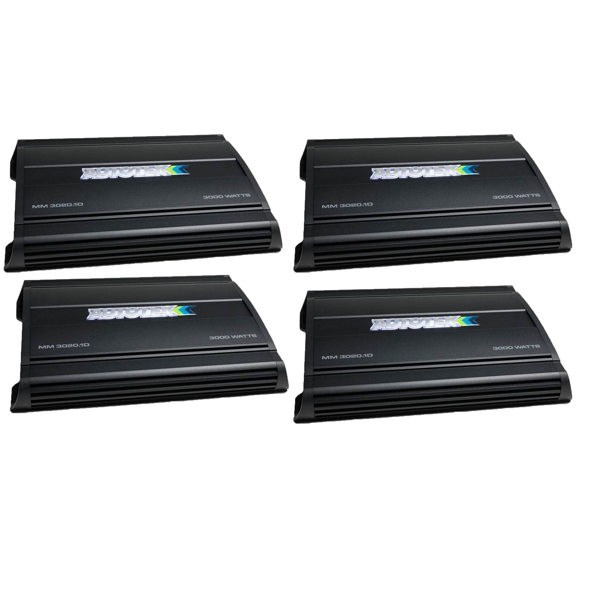 Autotek MM3020.1D Mean Machine 3000-Watt 1-Ohm Mono Amp w/ Remote (4 Pack)