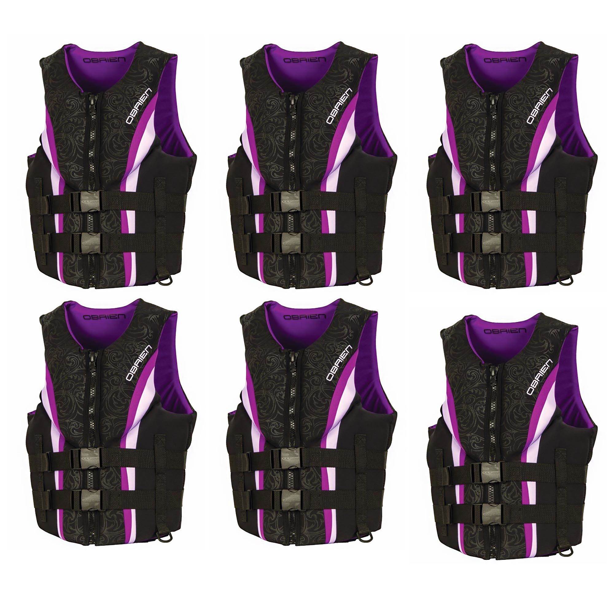 OBrien 2018 Womens Neo Impulse Biolite Wakeboard Life Vest, Adult Large (6 Pack)