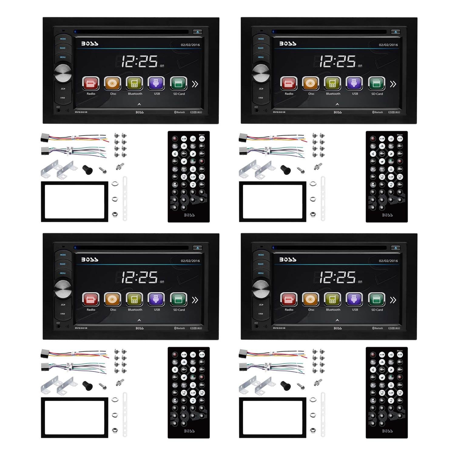 Boss Audio 320W Double DIN In-Dash Car Reciever w/ 6.2 Inch Touchscreen (4 Pack)