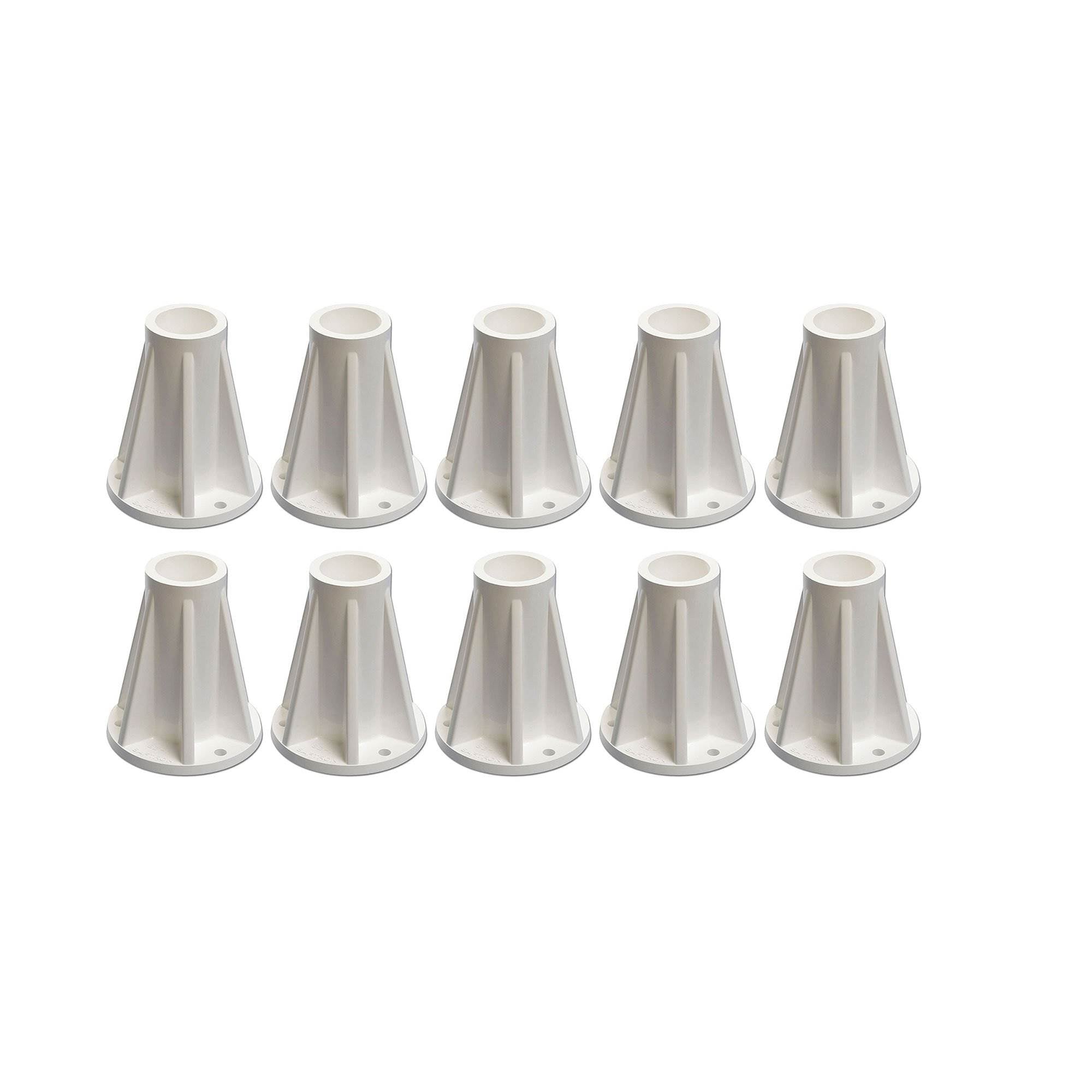 Saftron Polymer Pool Handrails & Ladders Surface Mounting Base, White (10 Pack)