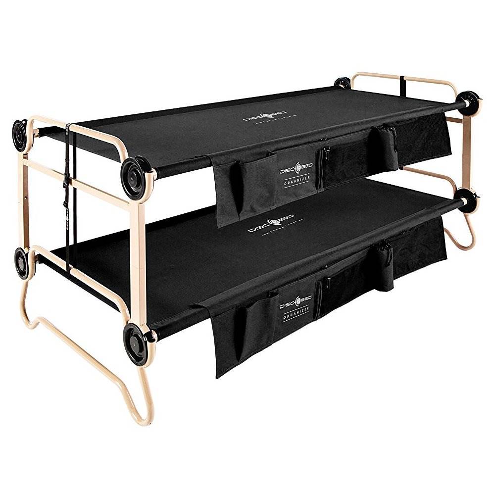 Disc-O-Bed Large Black Cam-O-Bunk Cot (2 Pack) - VMInnovations