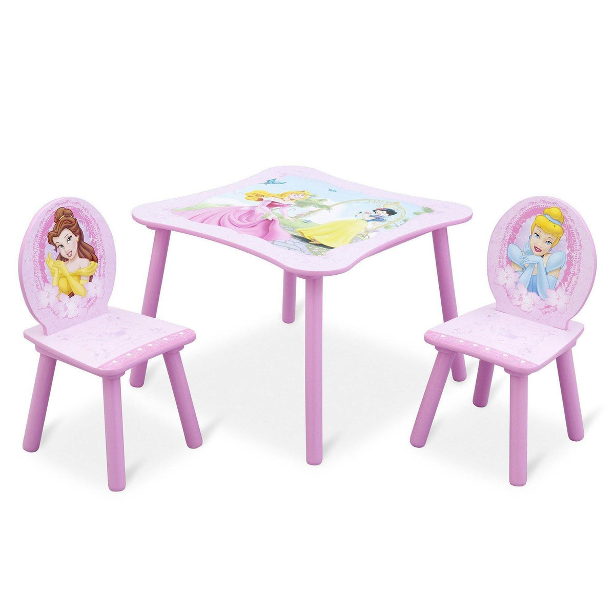 Delta Children Disney Princess Wood Toddler Table and Chair Set, Pink (2 Pack)
