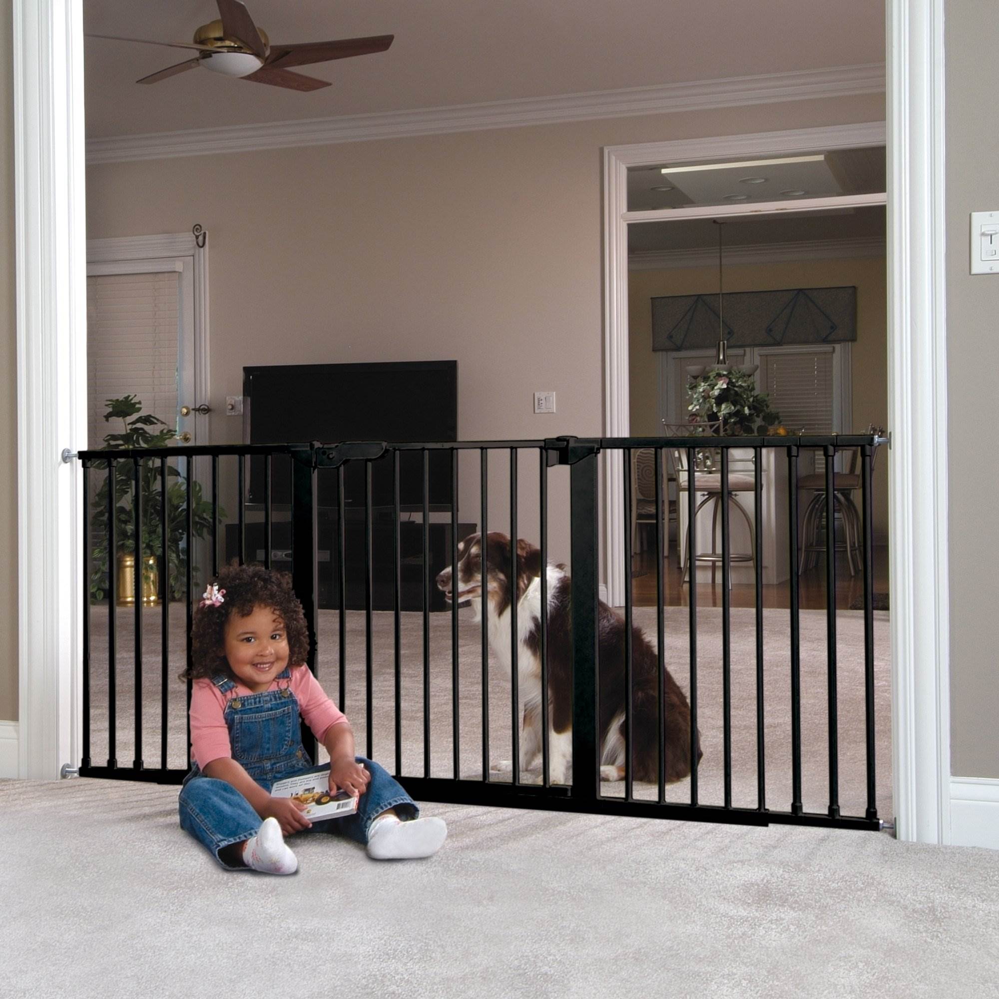 KidCo G1001 Gateway Steel Baby and Kids Doorway Safety Gate, Black (3 Pack)