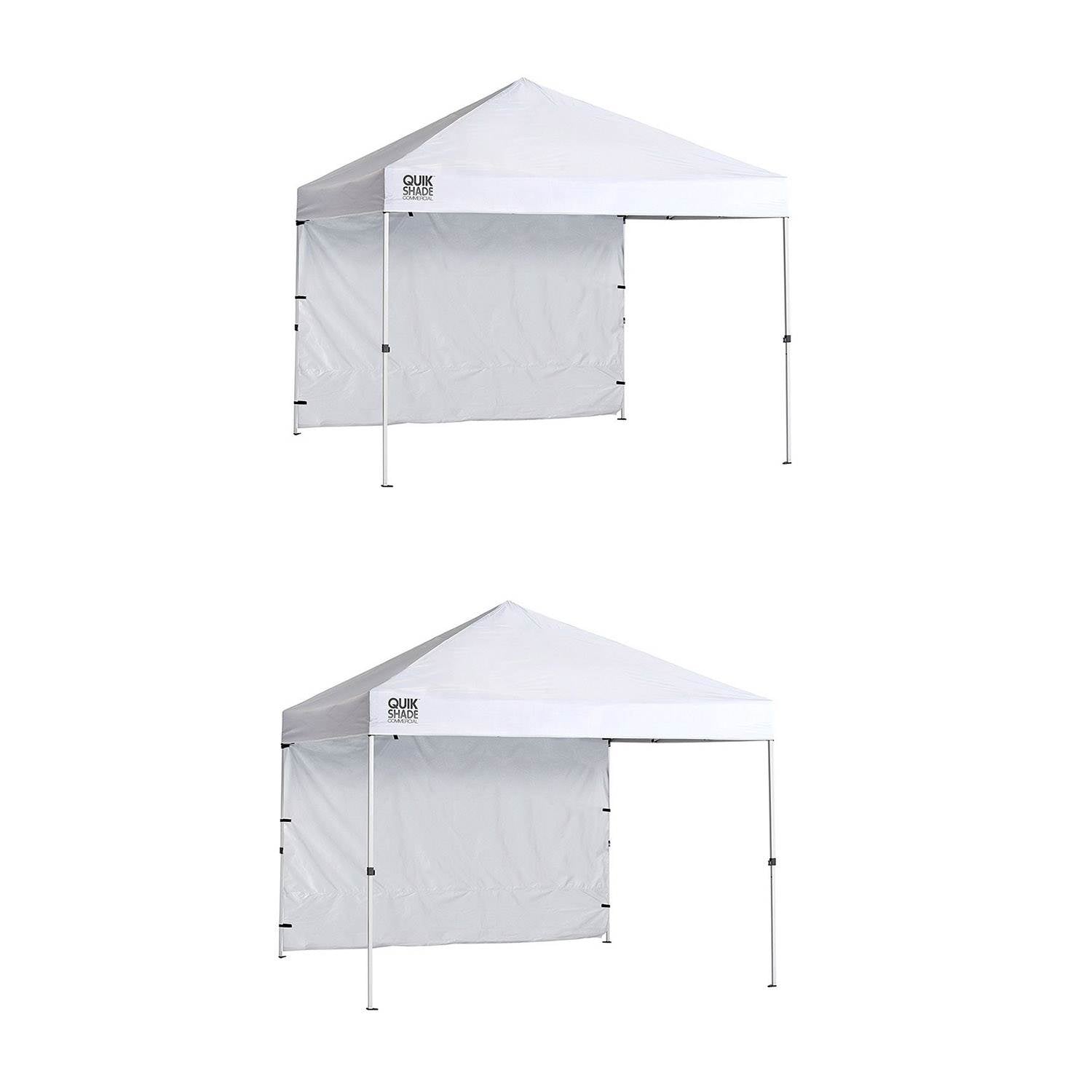 ShelterLogic Commercial C100 10 x 10 Foot Straight Leg Pop Up Canopy (2 Pack) - VMInnovations