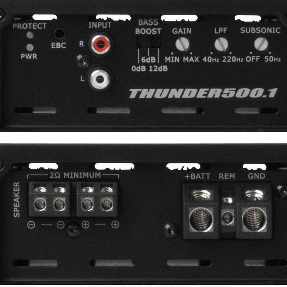 MTX 500 Watt RMS Power Mono D Bass Stereo Car Audio Amplifier Amp (2 Pack)