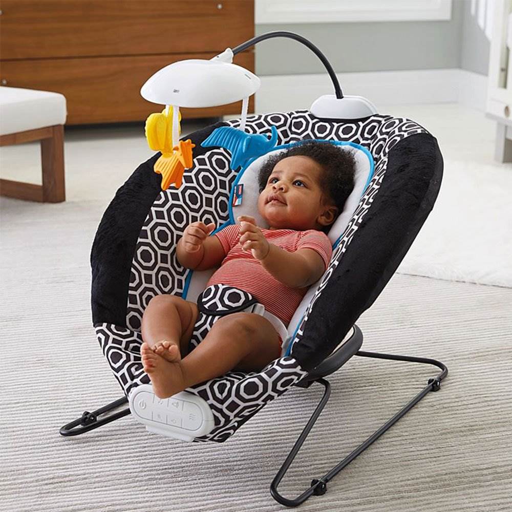 Fisher-Price Jonathan Adler Deluxe Bouncer w/ Music and Soothing Bounce (2 Pack)