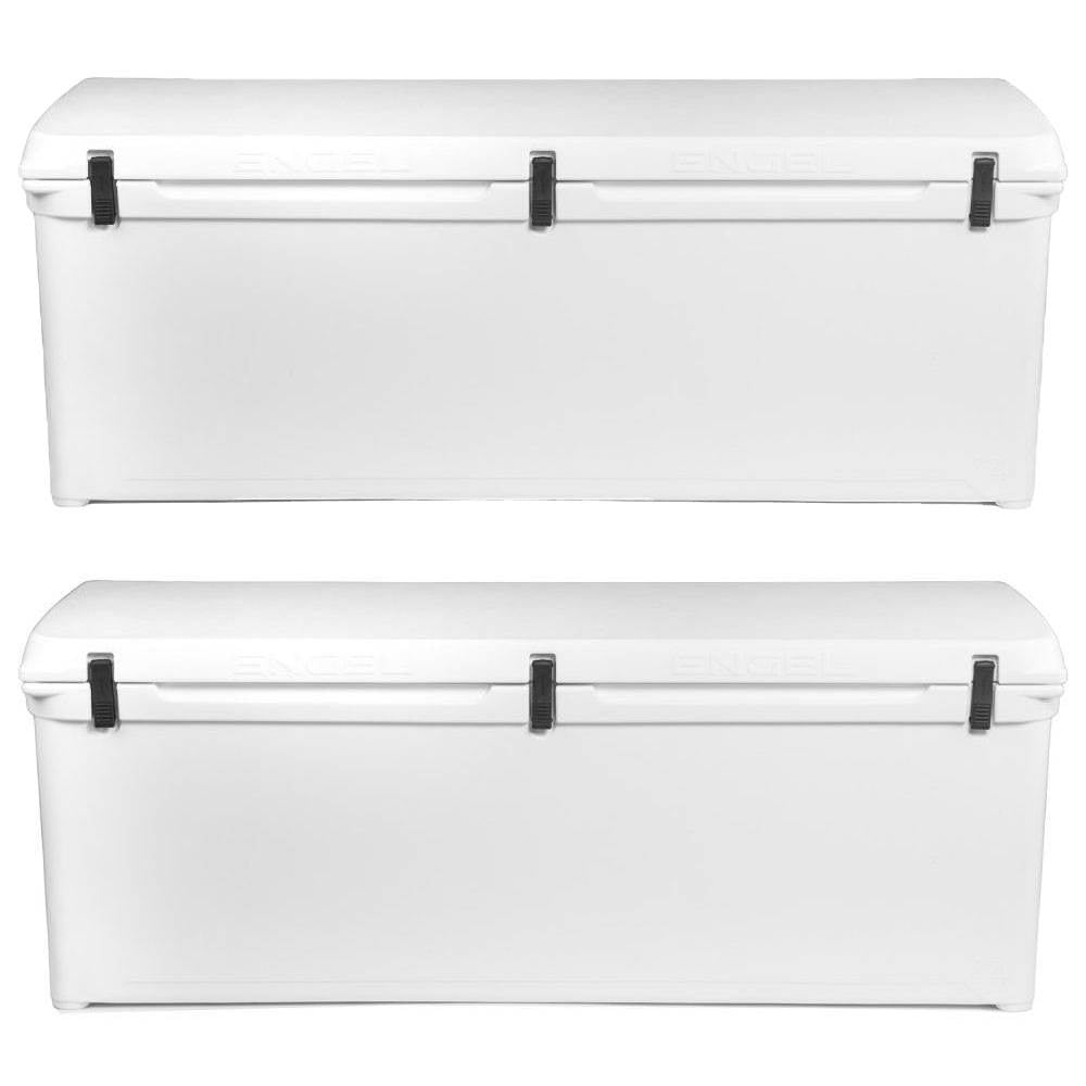 Engel 79.2 Gal 441 Can 320 High Performance Roto Molded Cooler, White (2 Pack)