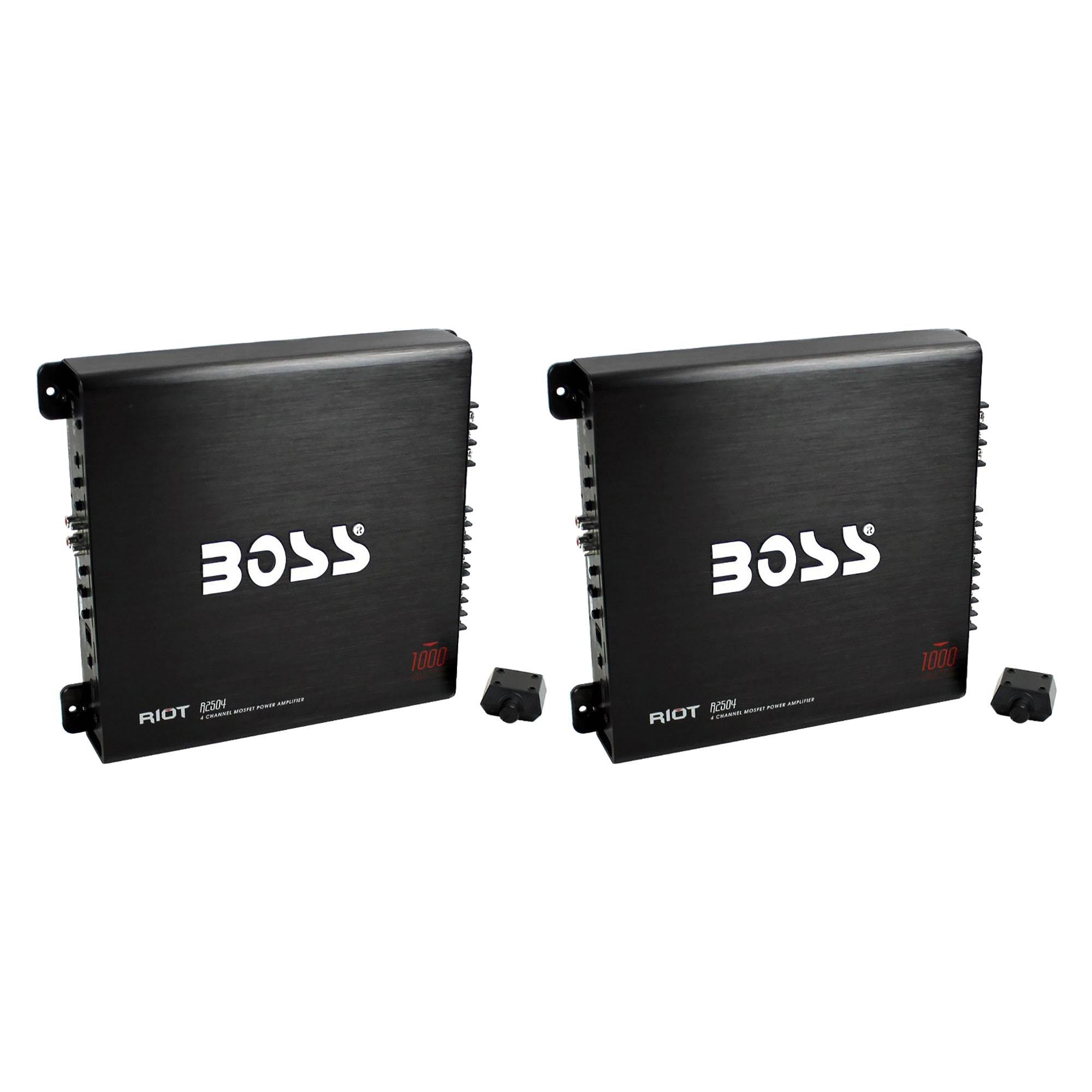 Boss Audio 1000W 4 Channel Car Audio Power Stereo Amplifier w/ Remote (2 Pack)