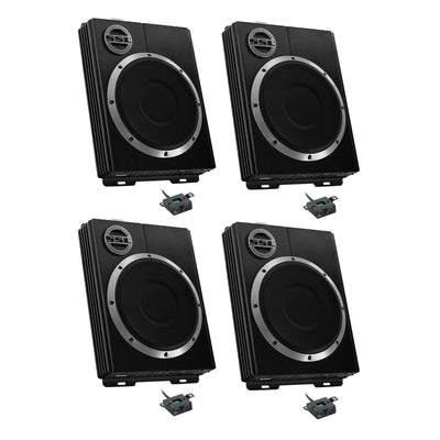 Soundstorm LOPRO8 8" 600W UnderSeat Low Car Audio Subwoofer Powered Sub (4 Pack)