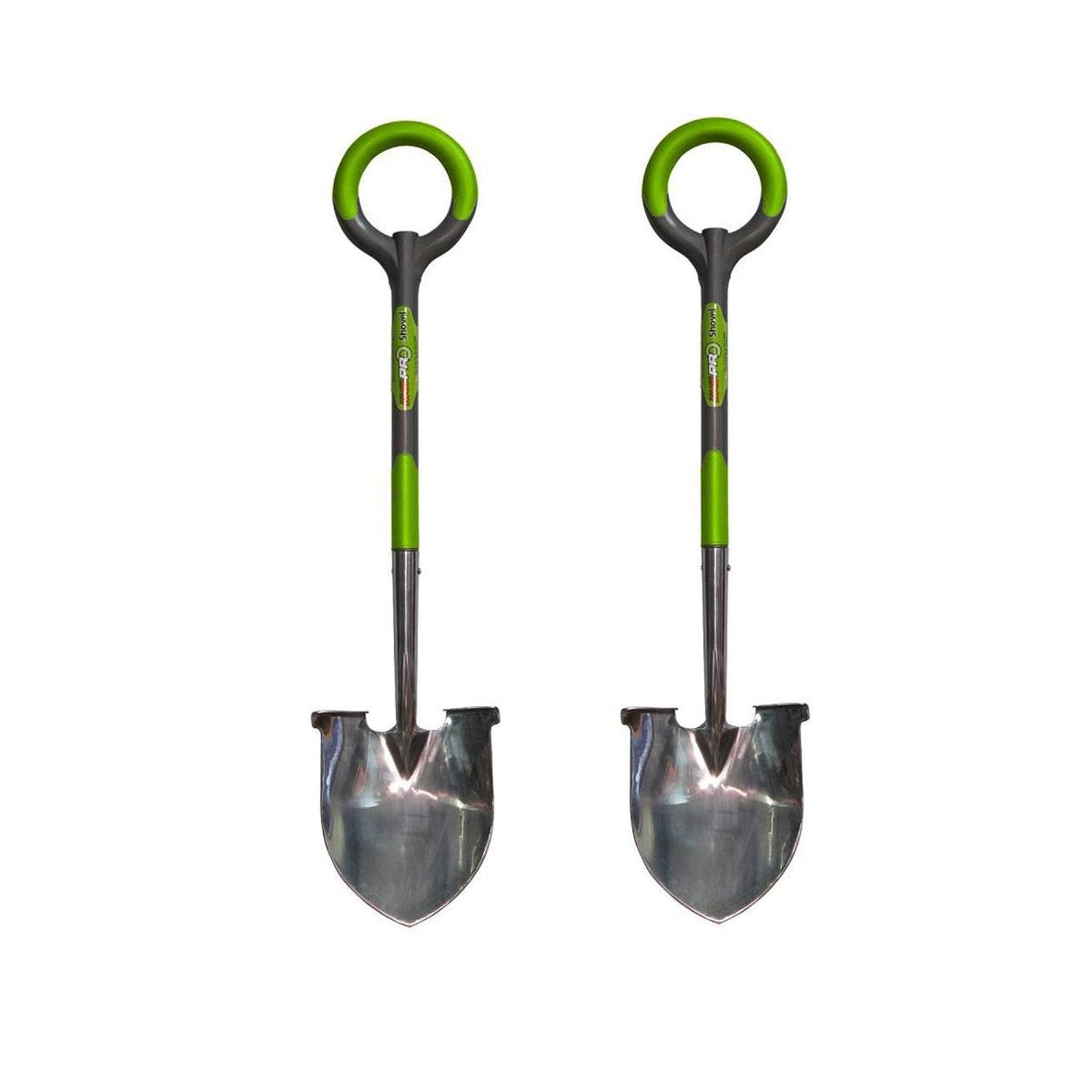 Radius Garden PRO 41" All Purpose Stainless Ergonomic Round Shovel (2 Pack)