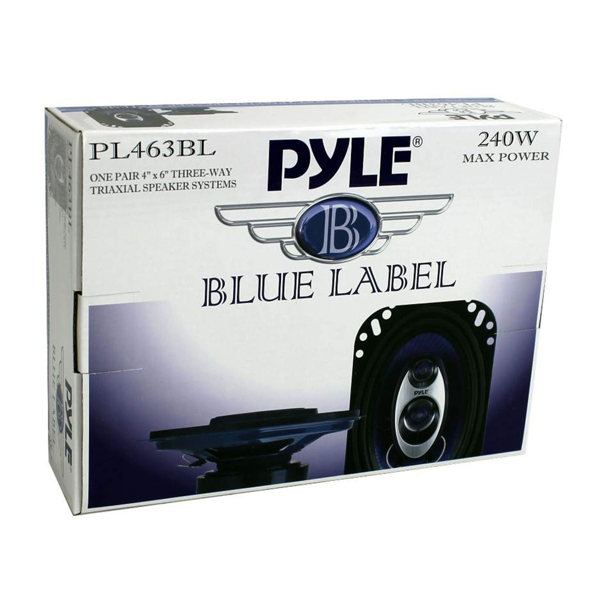 Pyle PL463BL 4x6 Inch 240 Watt 3 Way Car Audio Component Speakers, (24 Speakers)