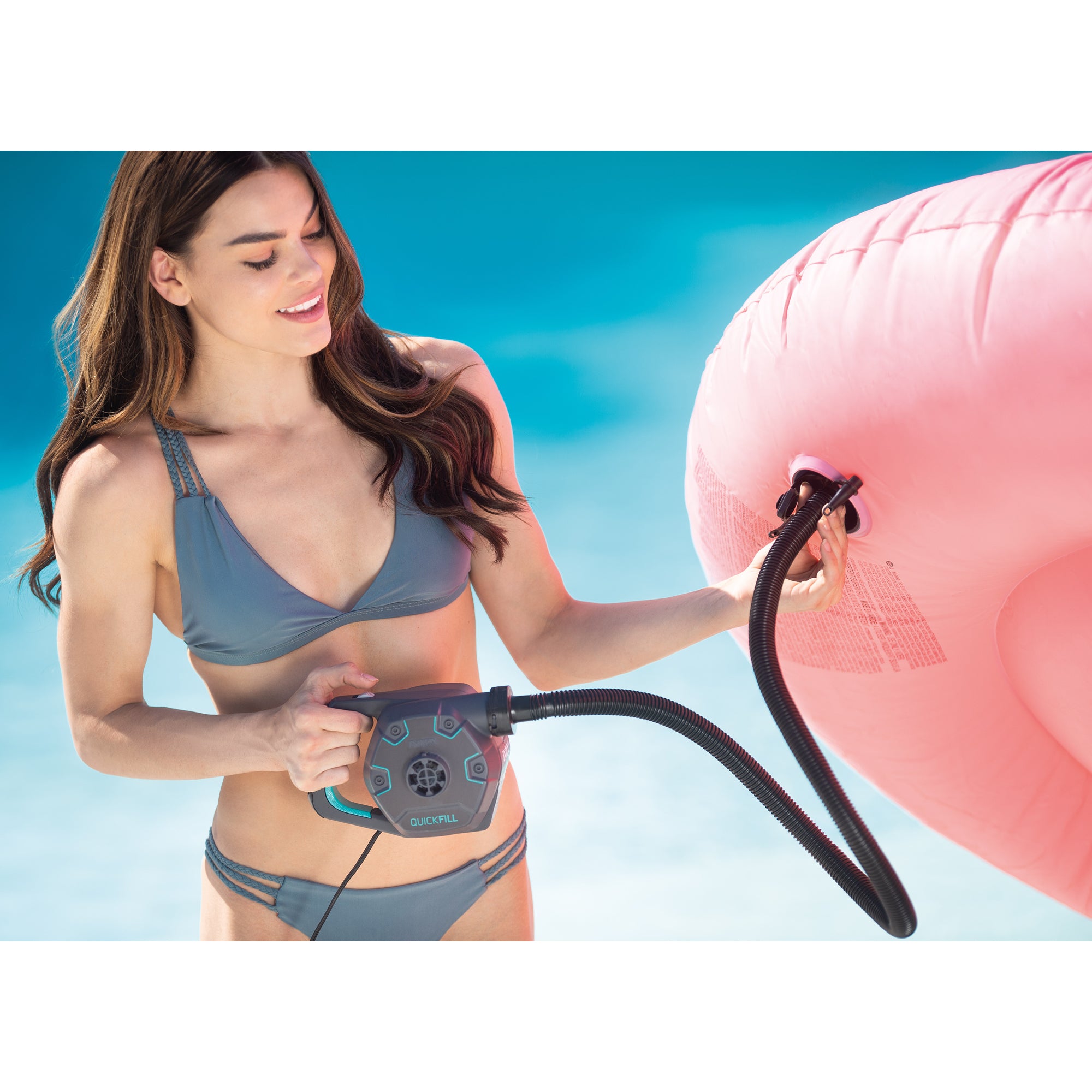Intex Quick Fill Electric Pump & Intex Inflatable Jump-O-Lene Kids Ball Pit