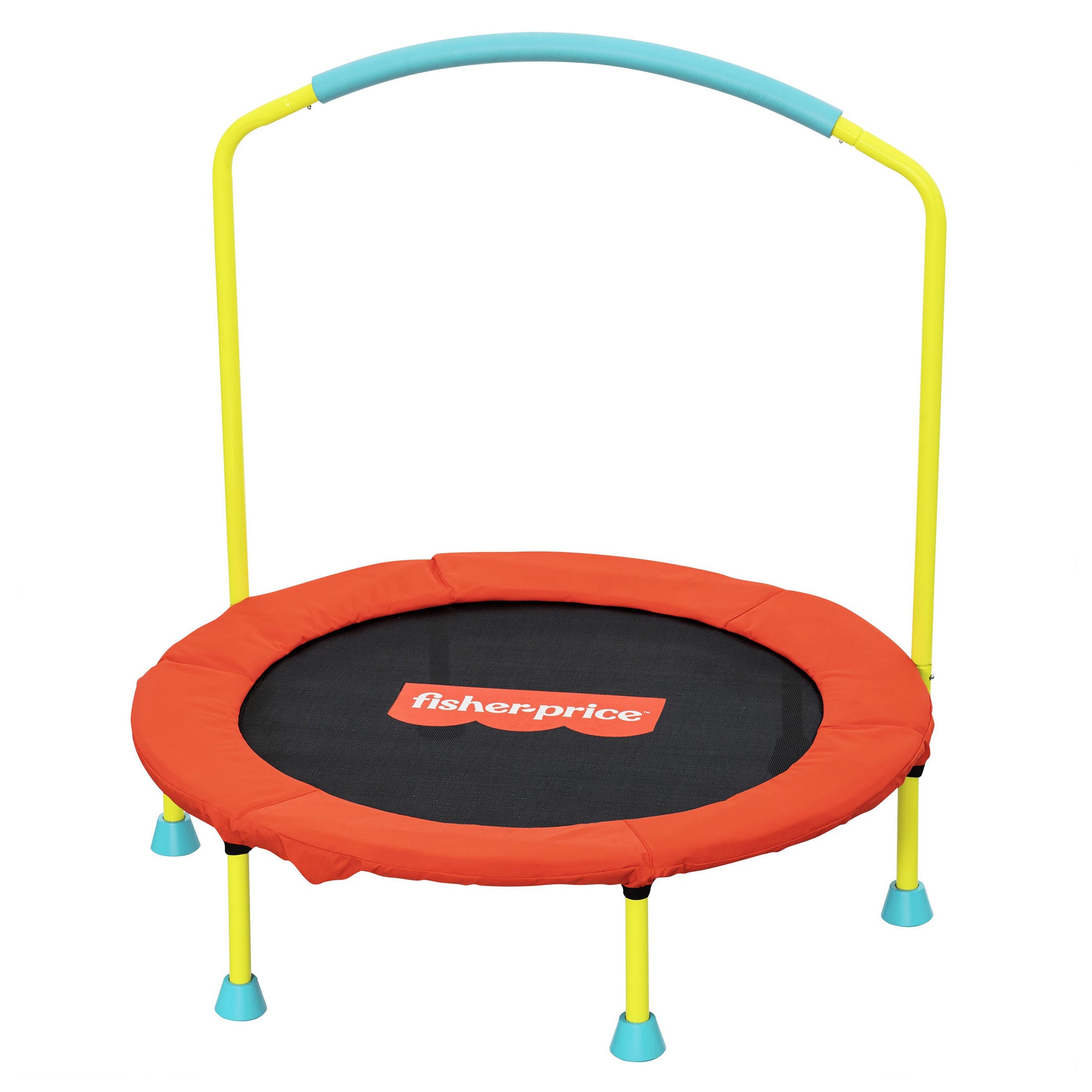 Fisher-Price WonderJump 36" Round Mini Trampoline Kids Toy, Multicolor (Used) - VMInnovations