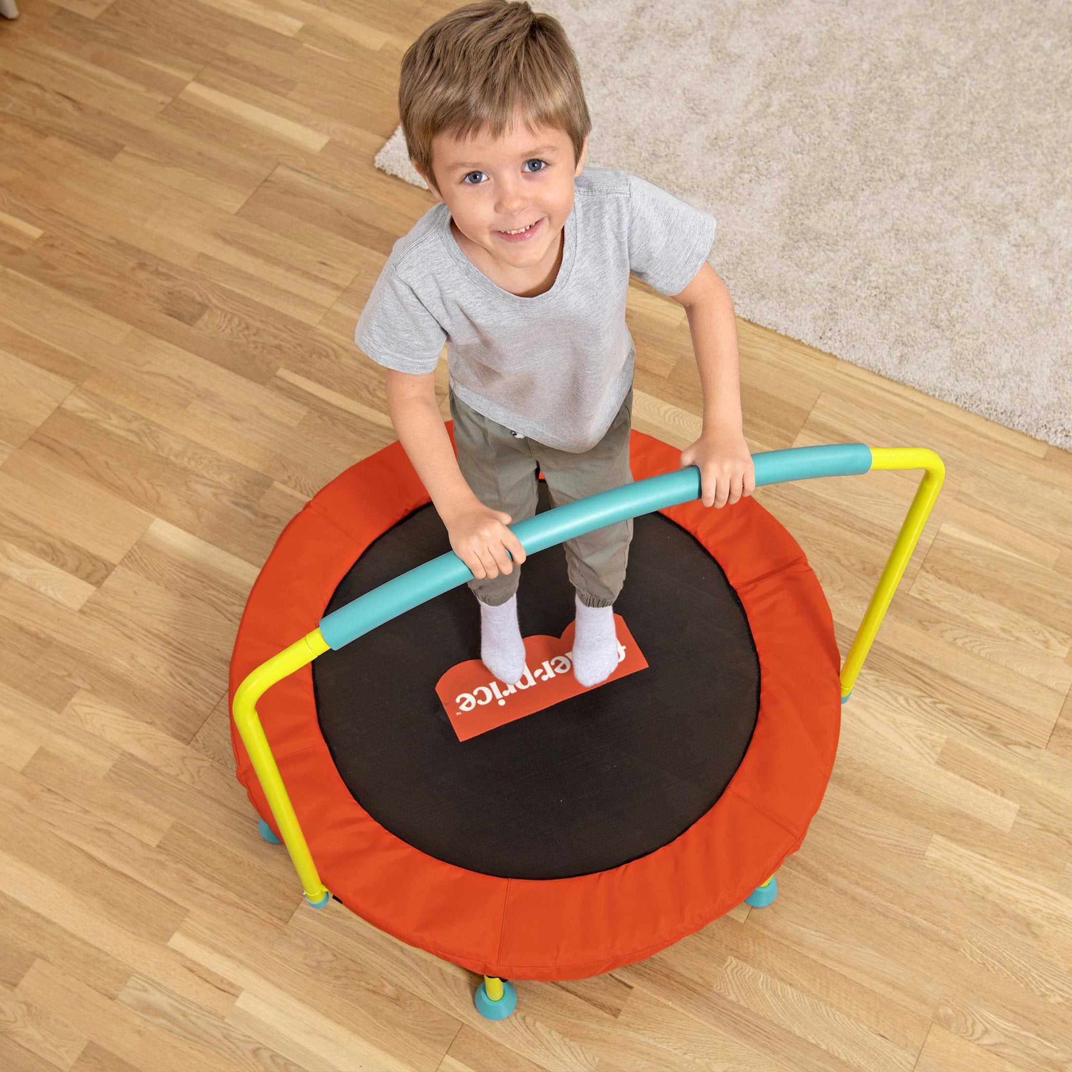Fisher-Price WonderJump 36" Round Mini Trampoline Kids Toy, Multicolor (Used) - VMInnovations