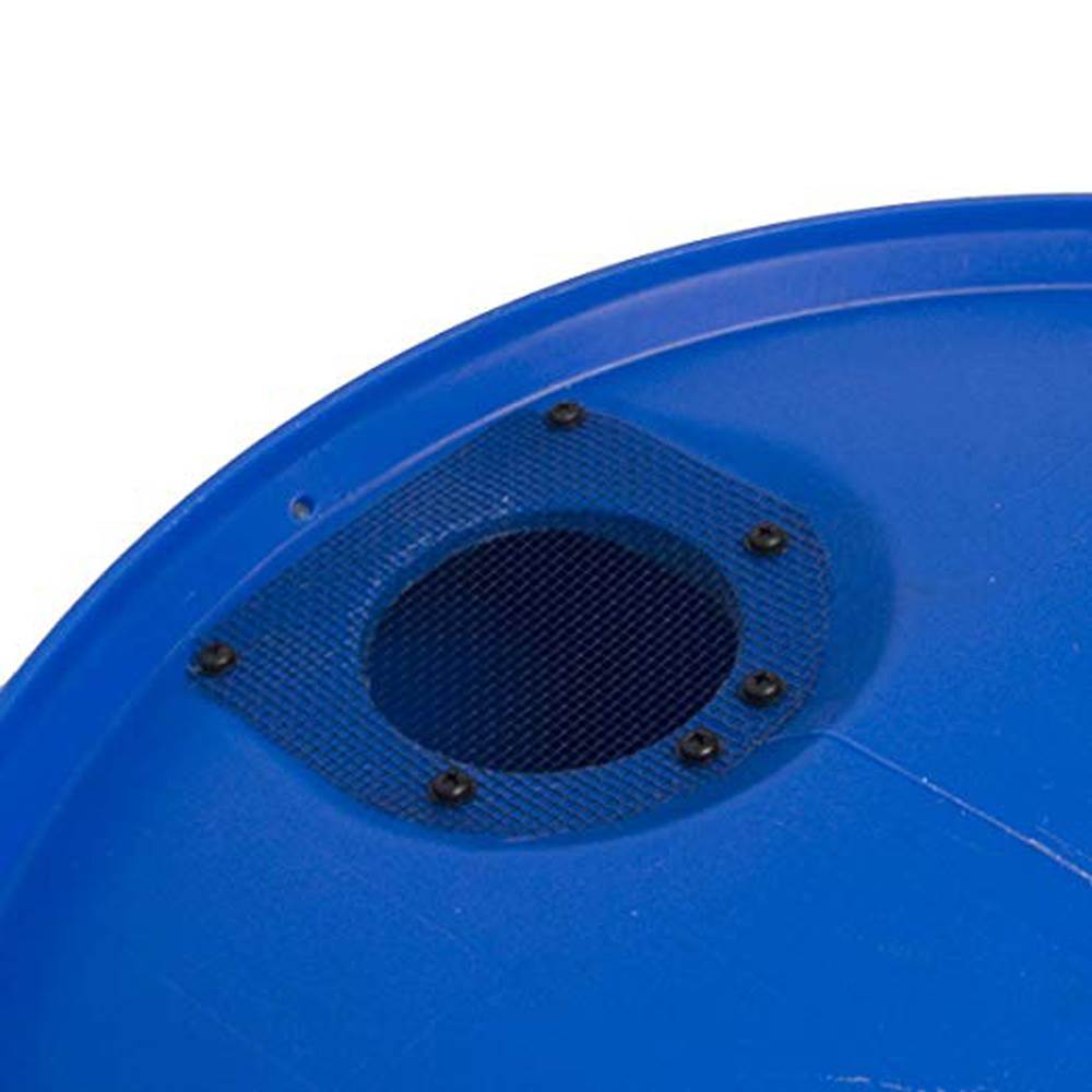 Good Ideas Blue 55G Recycled Plastic Rainwater Collection Barrel Drum (Used)