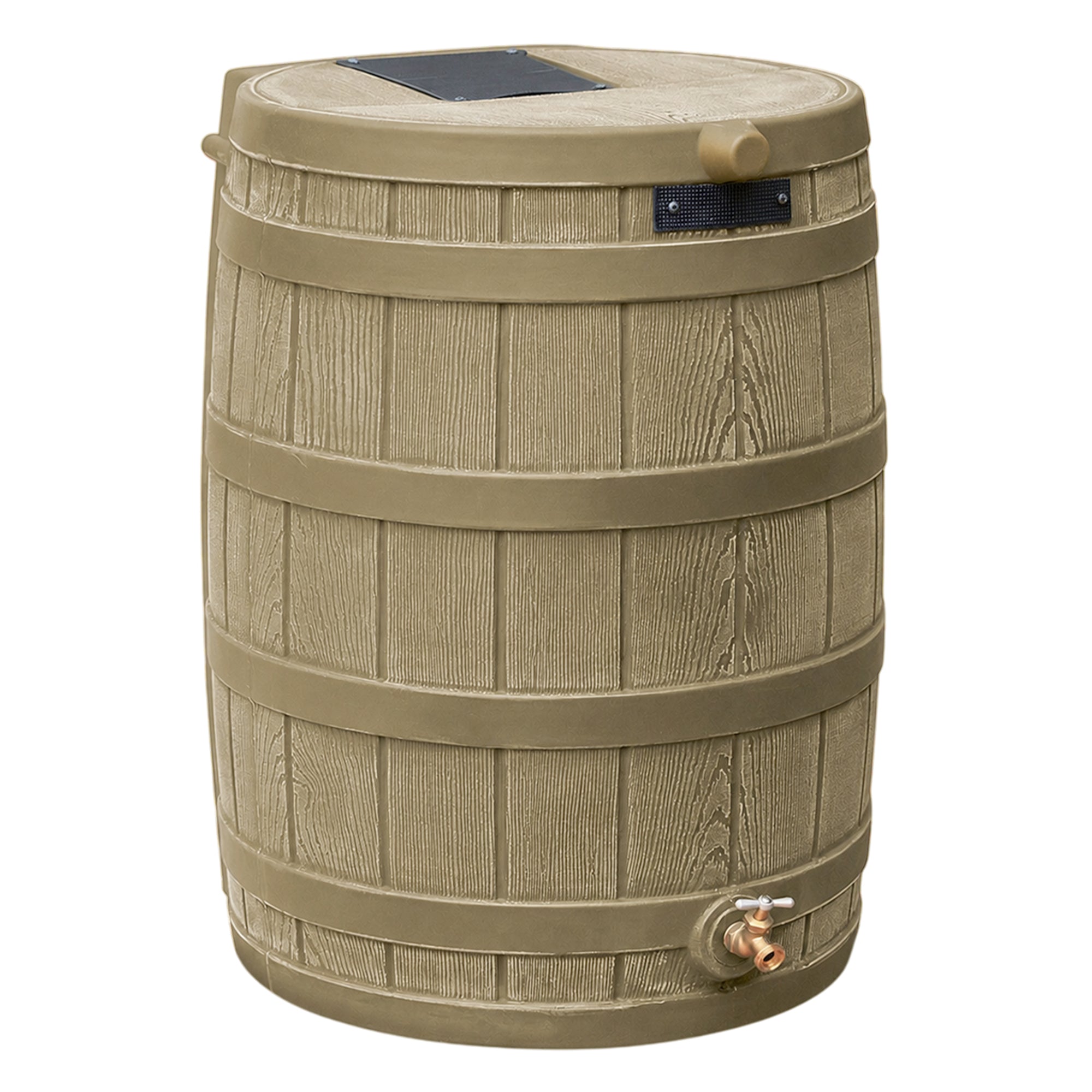 Good Ideas Rain Wizard 50 Gal Plastic Rainwater Collection Barrel, Khaki (Used) - VMInnovations