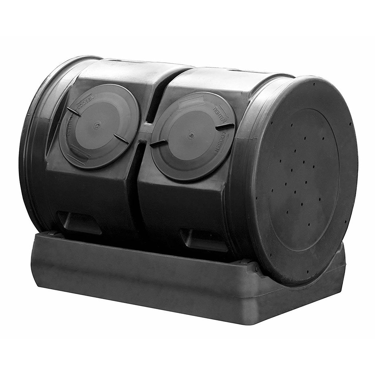 Good Ideas Compost Wizard Garden Duel Tumbler Compost Container, Black (Used) - VMInnovations