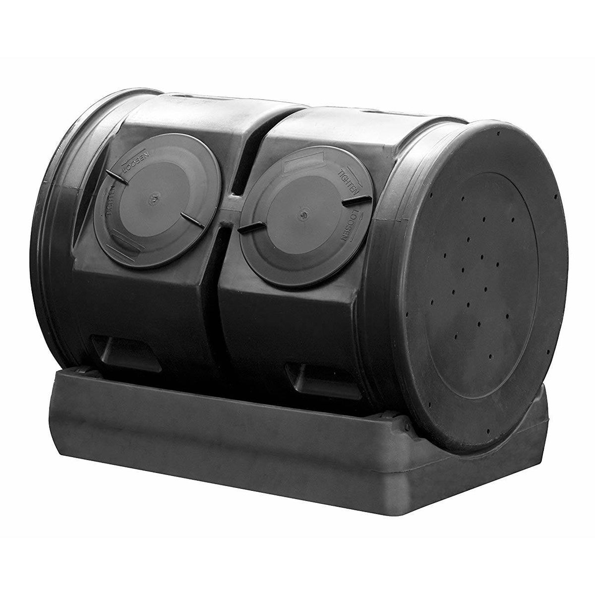 Good Ideas Compost Wizard Outdoor Garden Dual Tumbler Compost Container, Black (Refurbished)