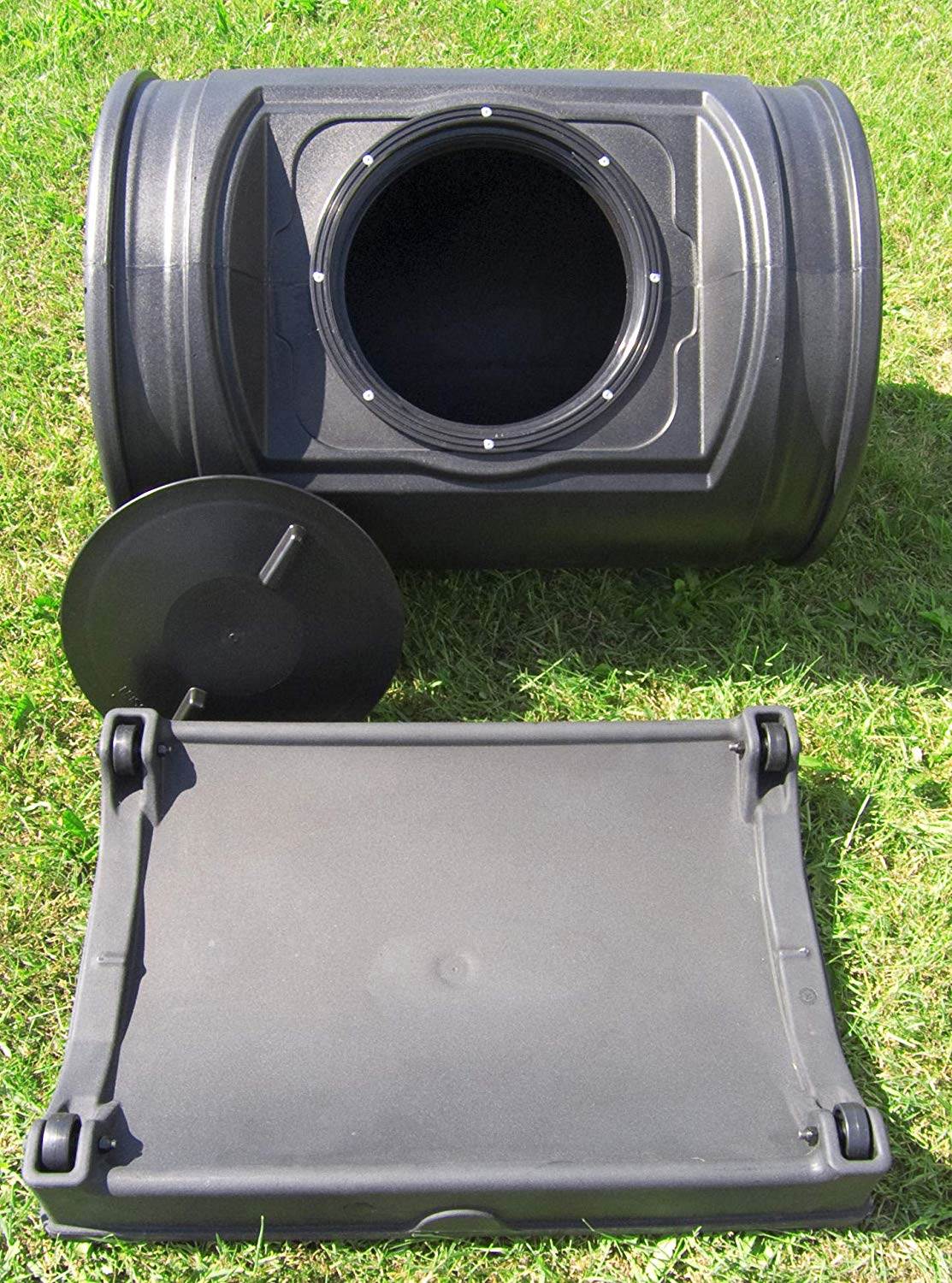 Good Ideas Compost Wizard Jr Large Patio and Garden Bin Container, Black (Used) - VMInnovations