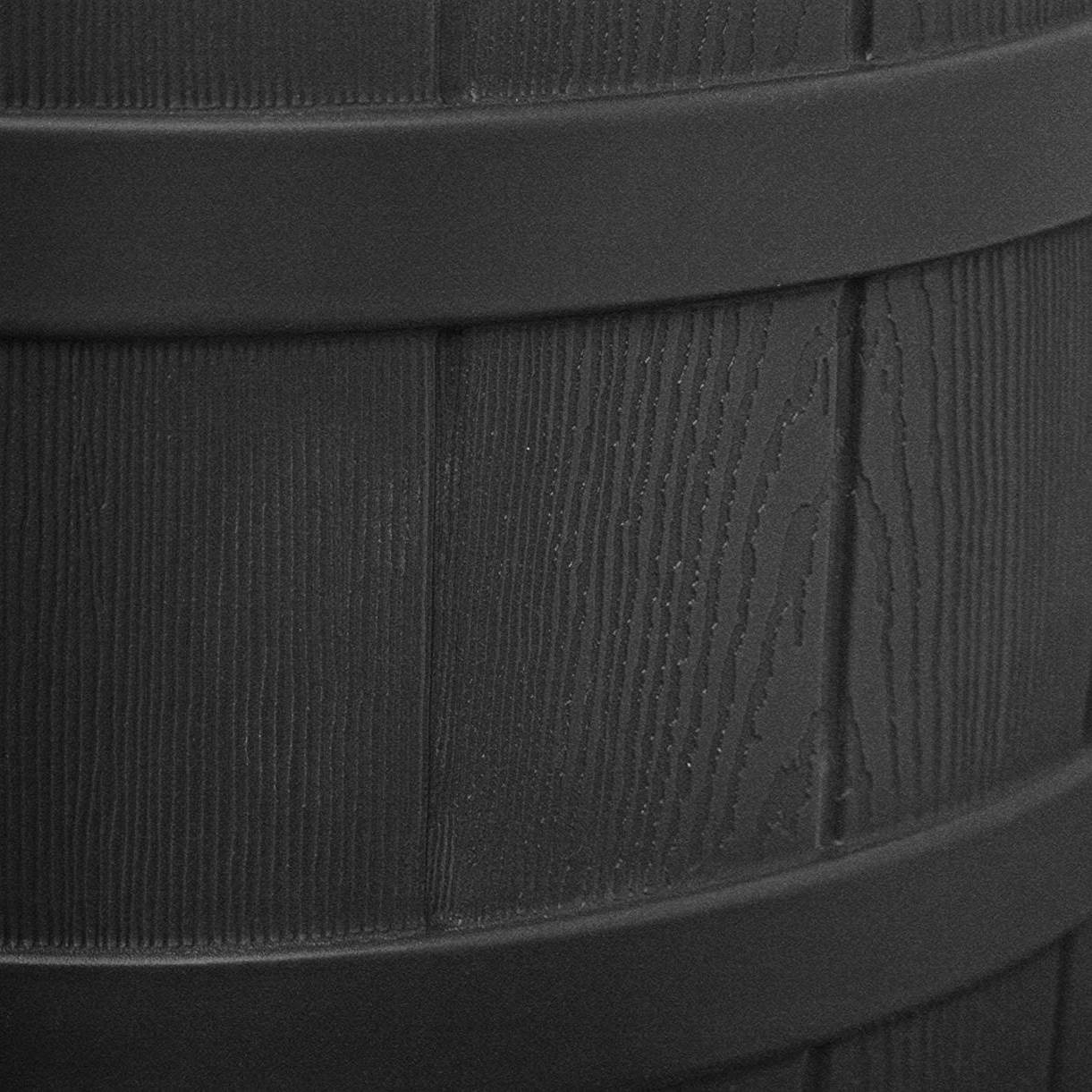 Good Ideas Rain Wizard 50 Gal Plastic Rain Barrel with Brass Spigot Black (Used)
