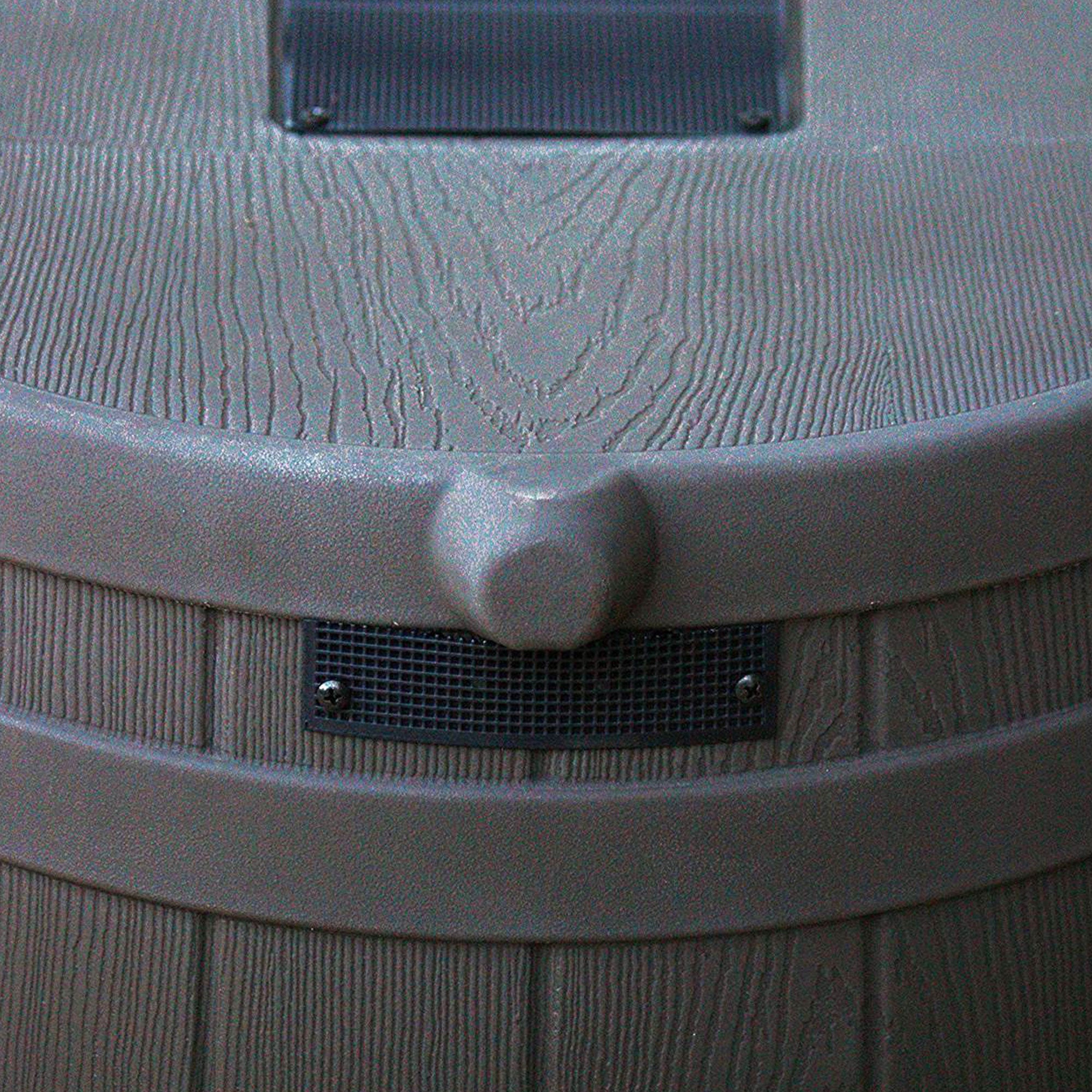 Good Ideas Rain Wizard 50 Gallon Plastic Rain Barrel Bundled with Stand, Oak - VMInnovations