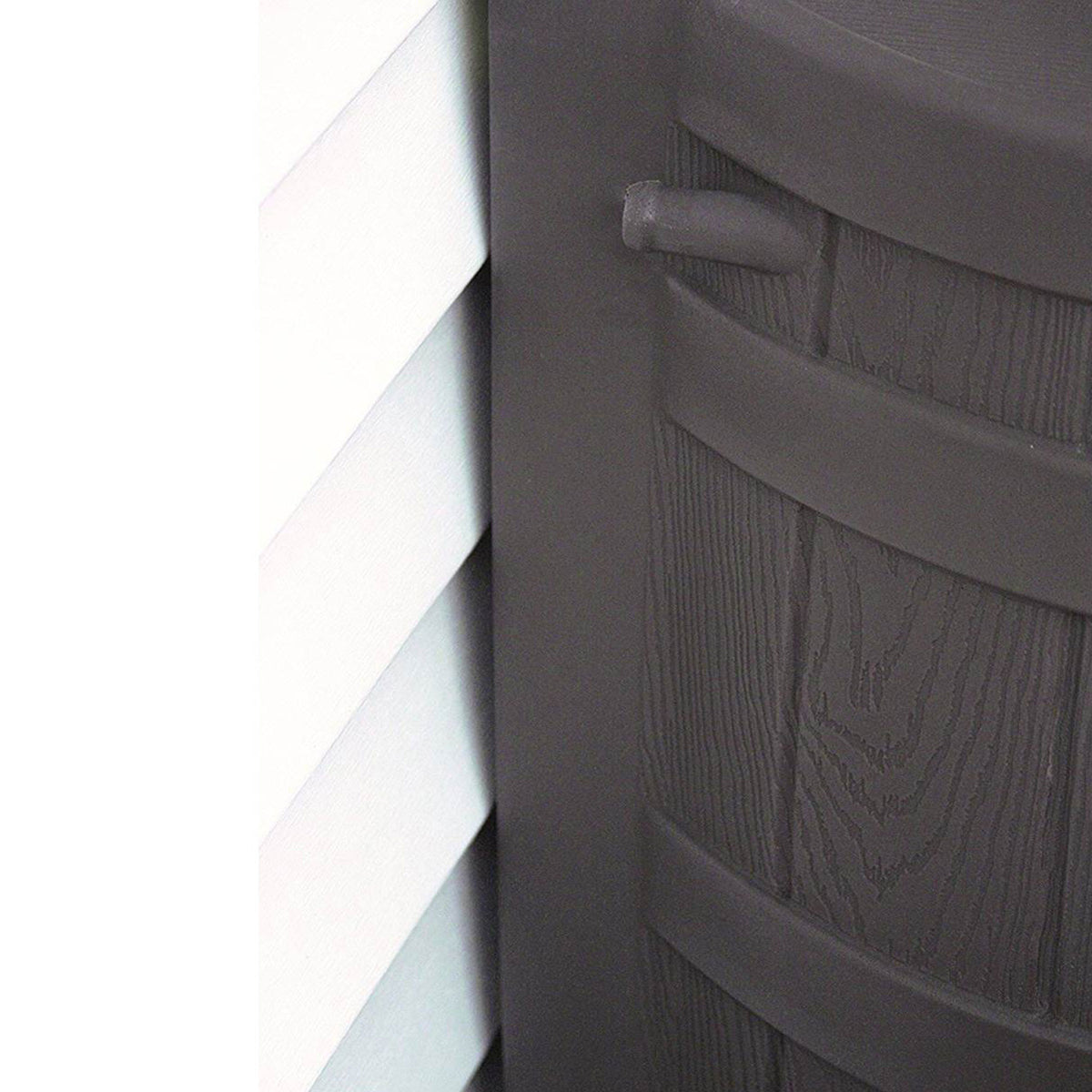 Good Ideas RW50 Rain Wizard 50 Gallon Plastic Rain Barrel Water, Oak (10 Pack)