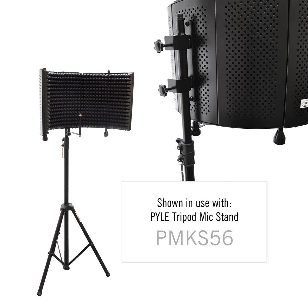 Pyle PSMRS11 Studio Microphone Isolation Shield w/ Sound Dampening Foam (2 Pack)