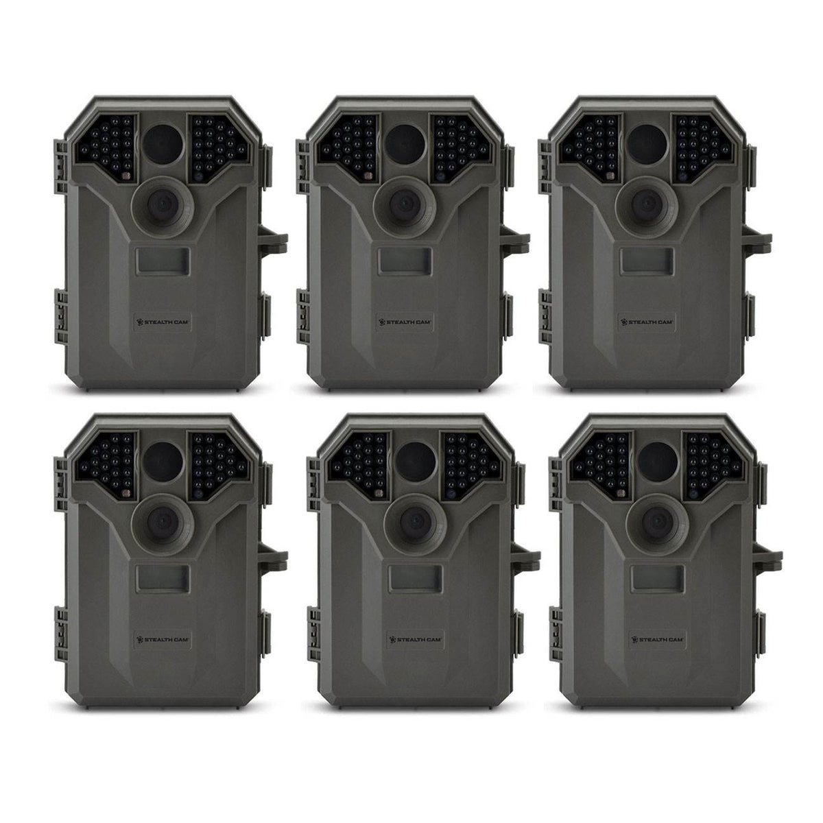 Stealth Cam 8MP No Glo Invisible Infrared Game Trail Camera w/ Video (6 Pack)