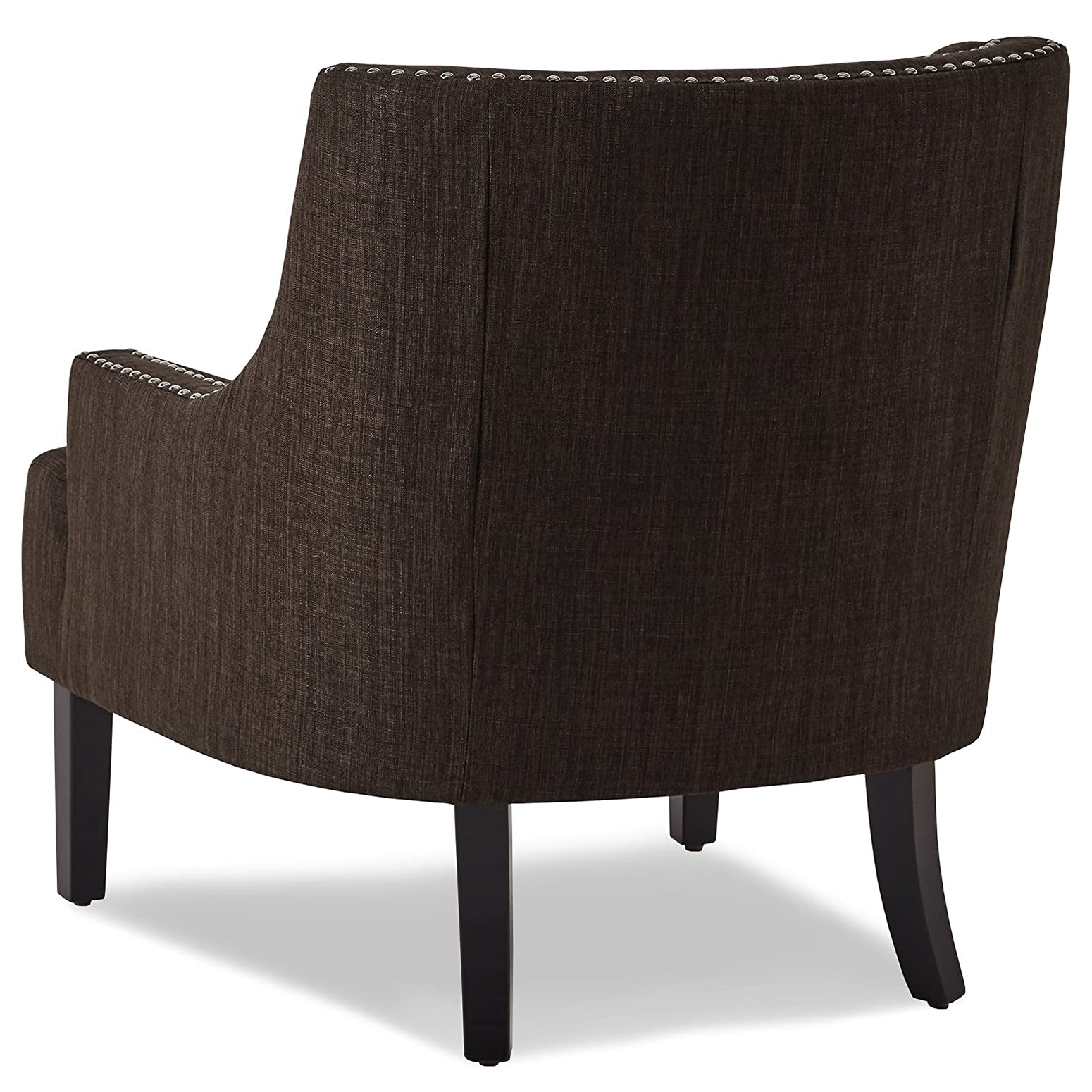 Homelegance Diamond Tufted Upholstered Accent Chair, 18 Inches High, Chocolate