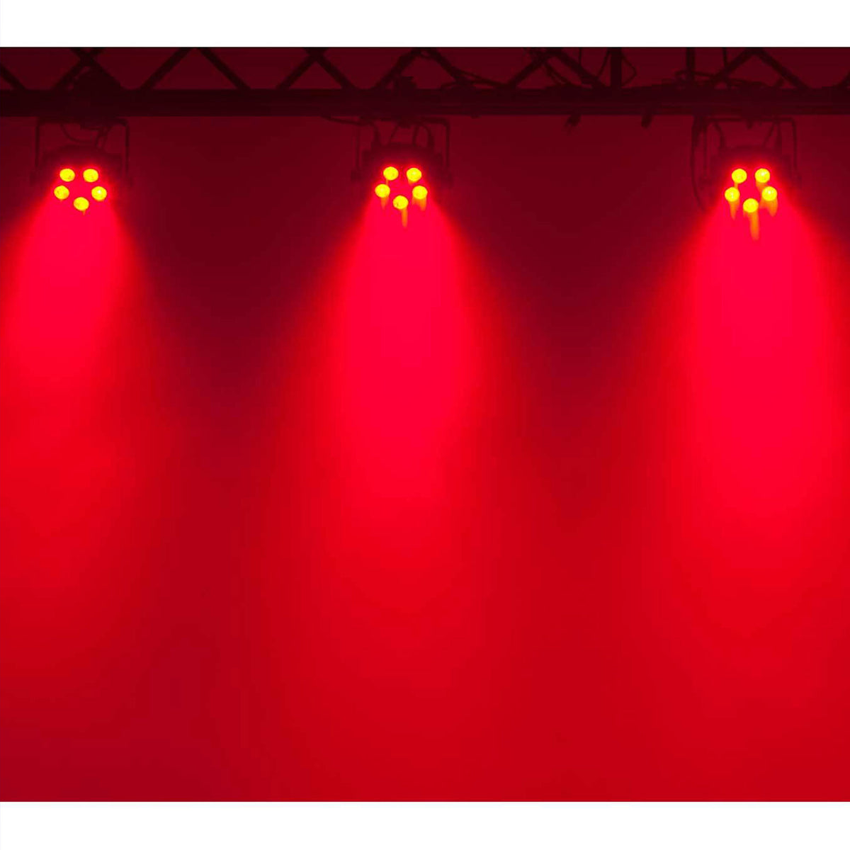 American DJ ADJ Mega Flat Hex Pak LED Lighting System w/ Bag & Cables (4 Pack)