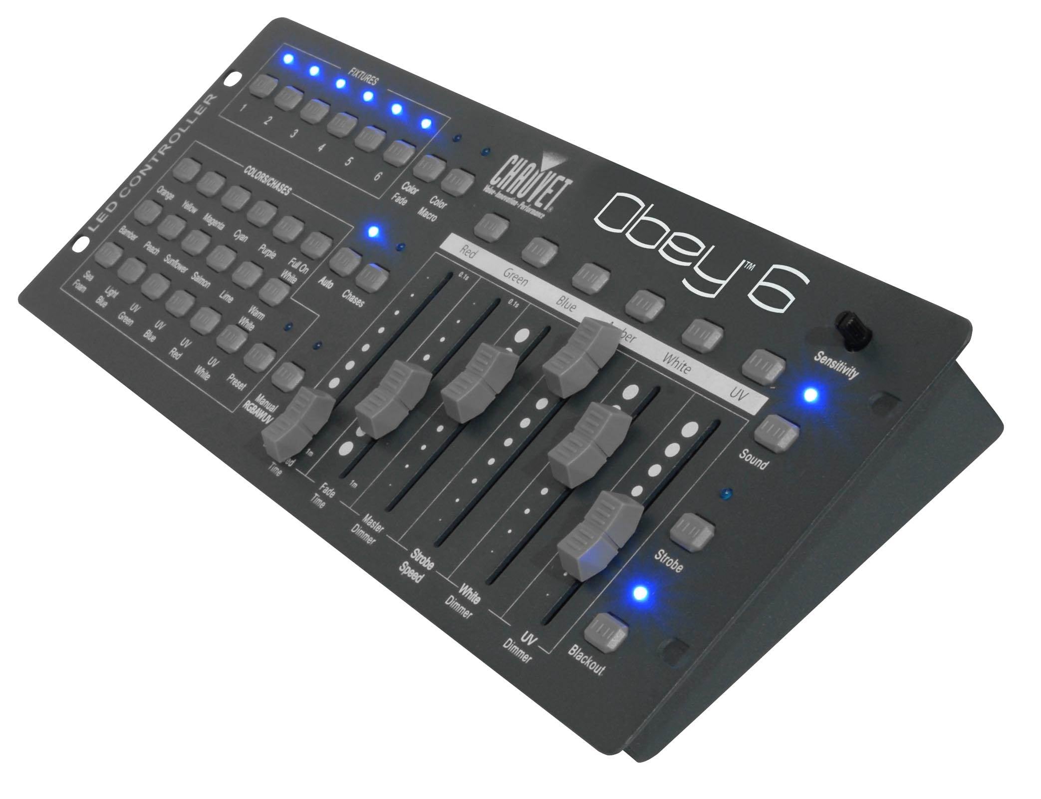 Chauvet 6-Channel DMX Universal DJ Lighting Controller Up To 6 Fixtures (2 Pack)