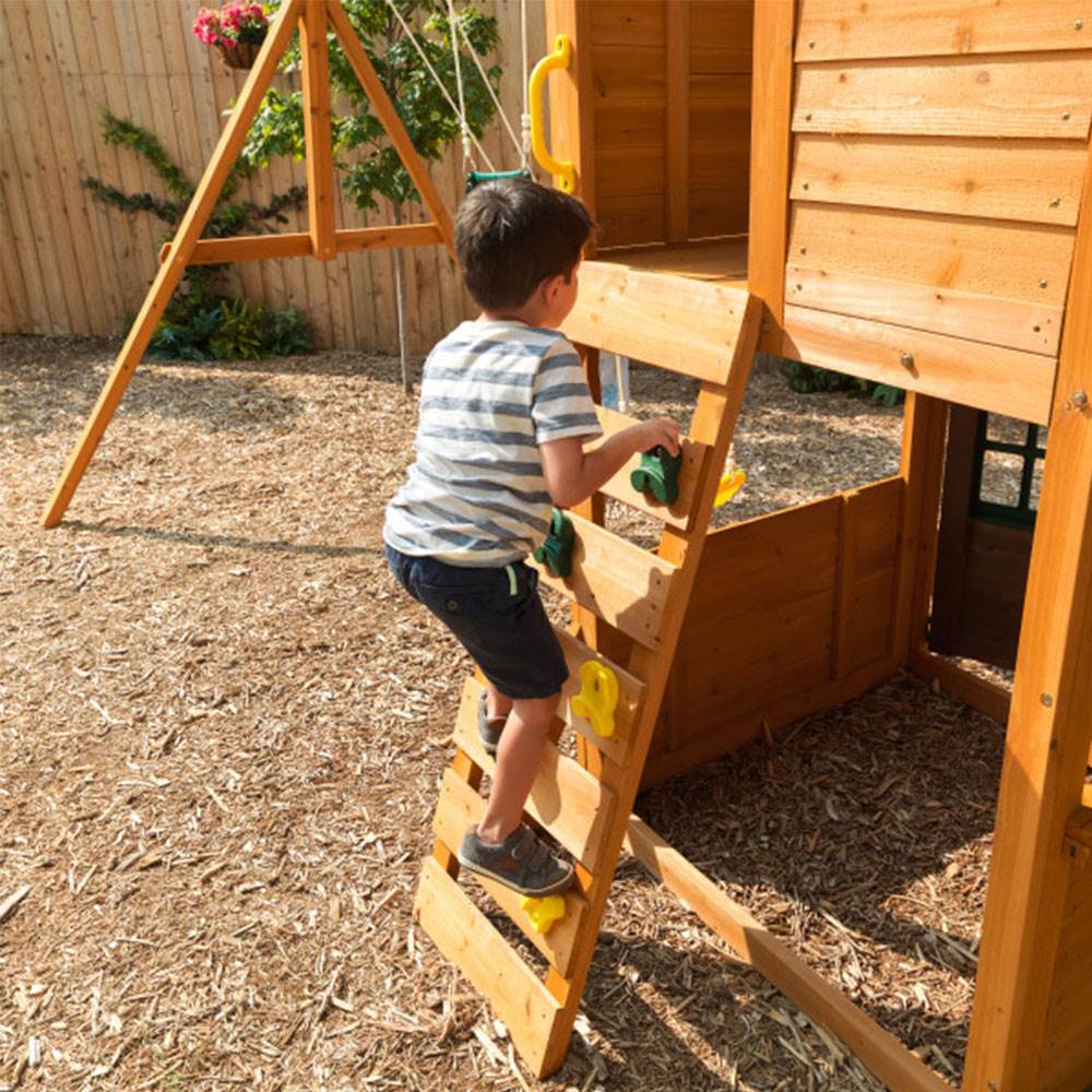 KidKraft Treasure Cove Wooden Outdoor Children Kids Playset Swingset Playground