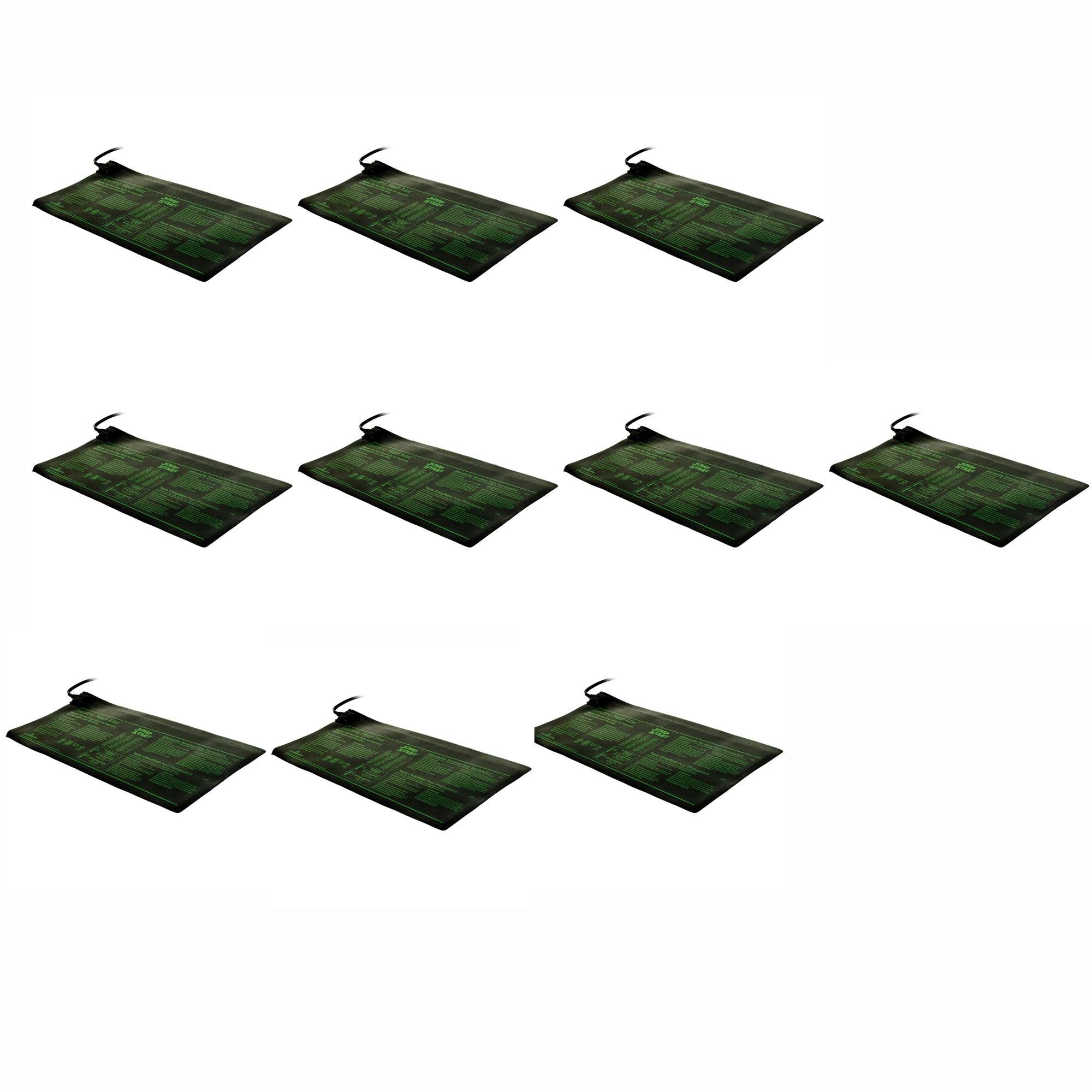 Hydrofarm 17 Watt Hydroponic Seedling Jump Start Heat Mat 9" x 19.5" (10 Pack)