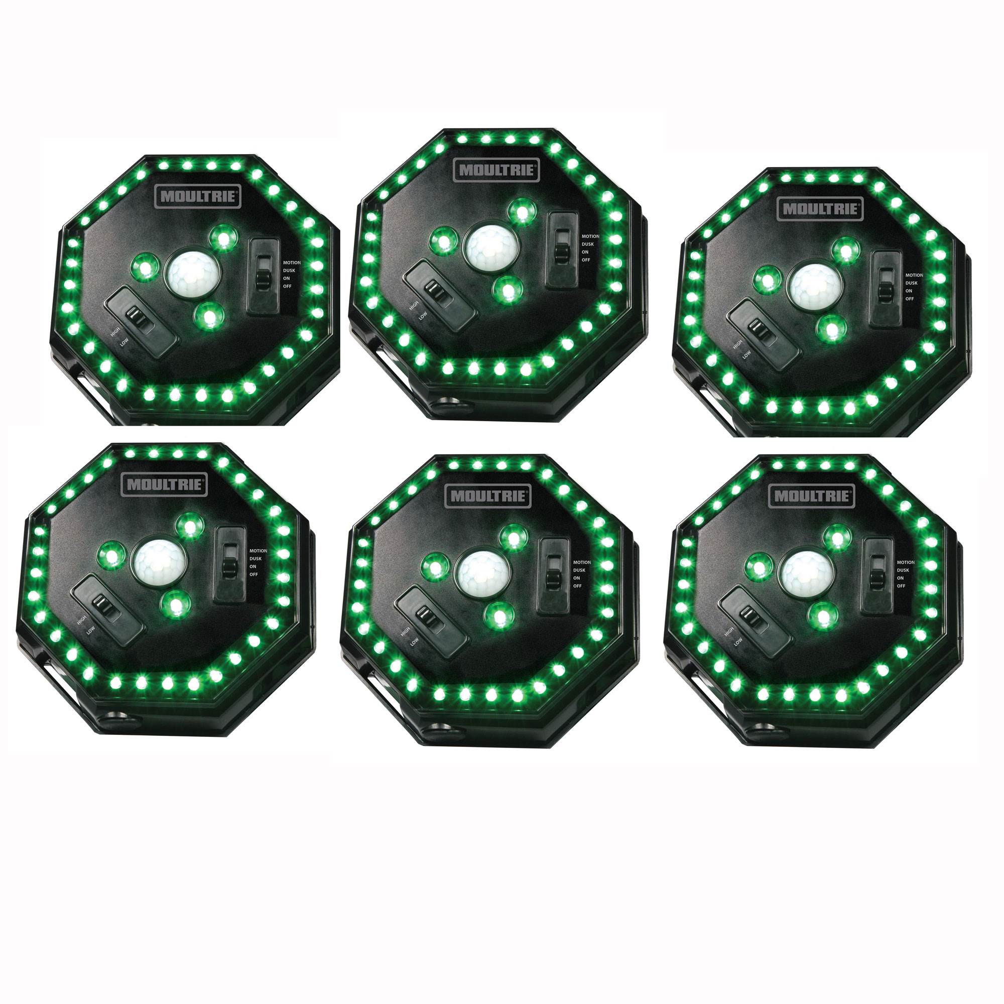 MOULTRIE Motion Activated LED Feeder Hog Light w/ 30FT Radius (6 Pack)