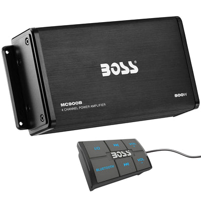Boss Audio MC900B 500W Max 4 Channel Full Range Class A/B Amplifier (8 Pack)