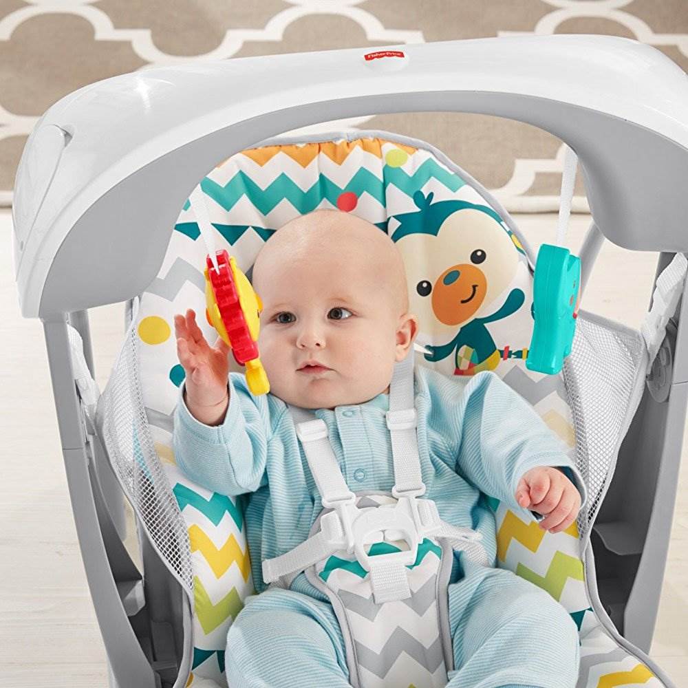 Fisher Price Colorful Carnival 6 Speed Take Along Infant Swing & Seat (2 Pack)