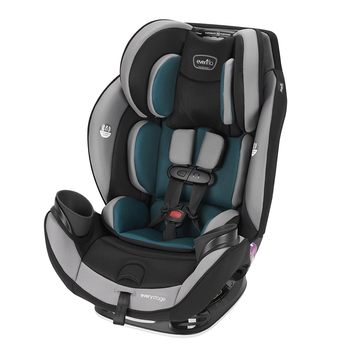 Evenflo EveryStage DLX Rear-Facing Convertible Car and Booster Seat, Reef Blue (Used)