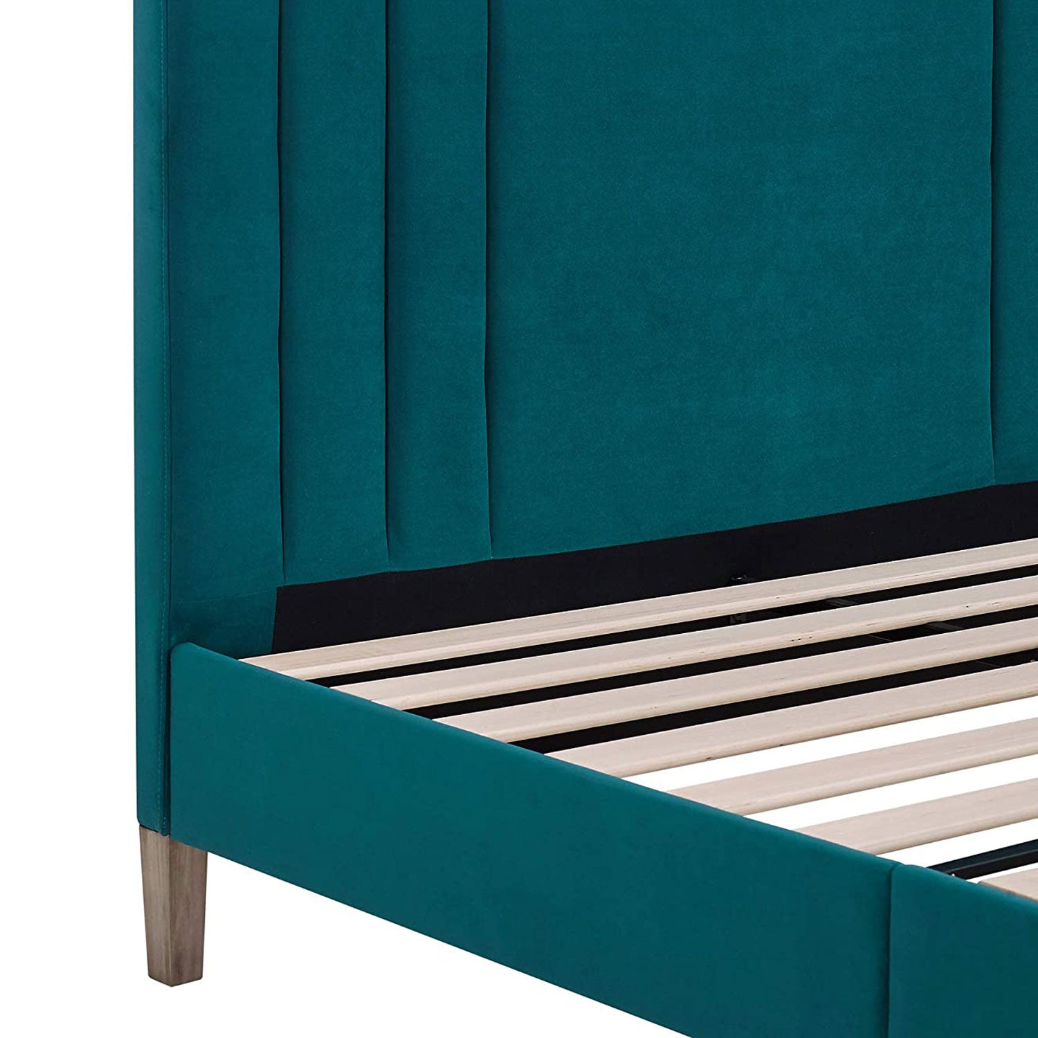 Classic Brands Chicago Modern Tufted Upholstered Platform Bed Frame, Full, Teal