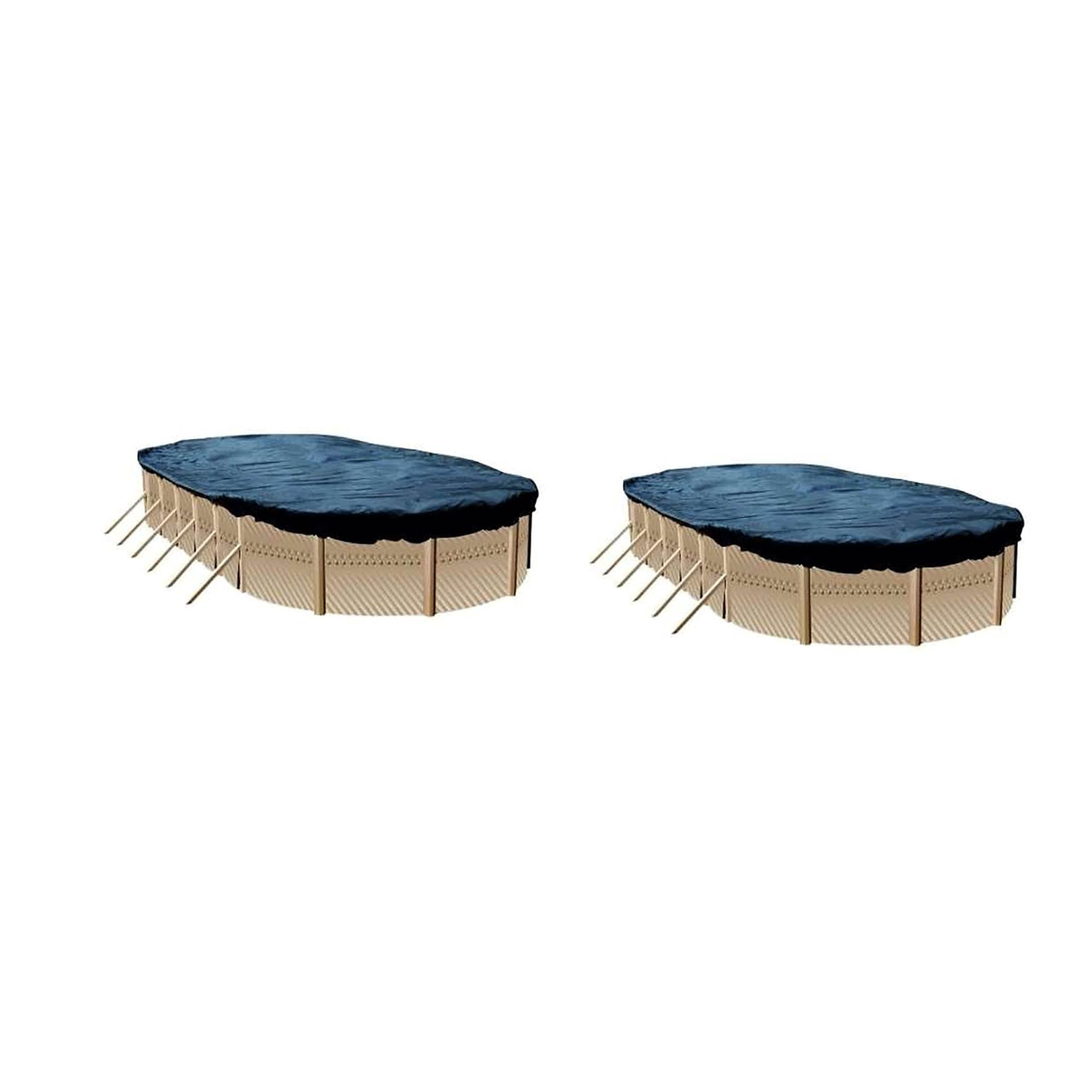 Swimline 16 x 25' Heavy Duty Above Ground Winter Swimming Pool Cover (2 Pack)