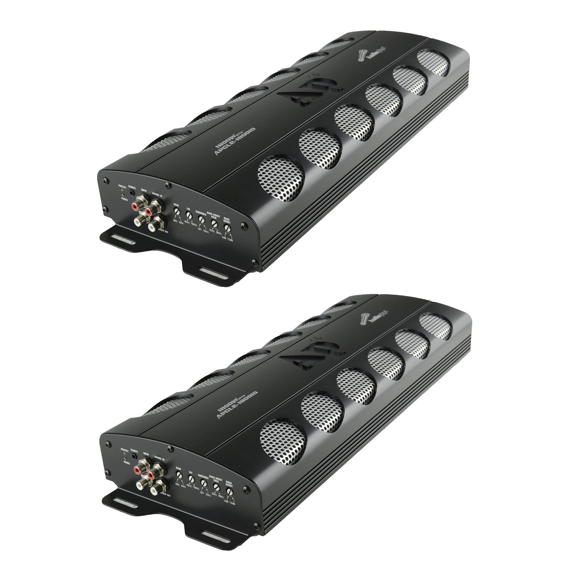 Audiopipe APCLE-18001D 1800 Watt Class D 1 Ohm Car Audio Mono Amplifier (2 Pack) - VMInnovations