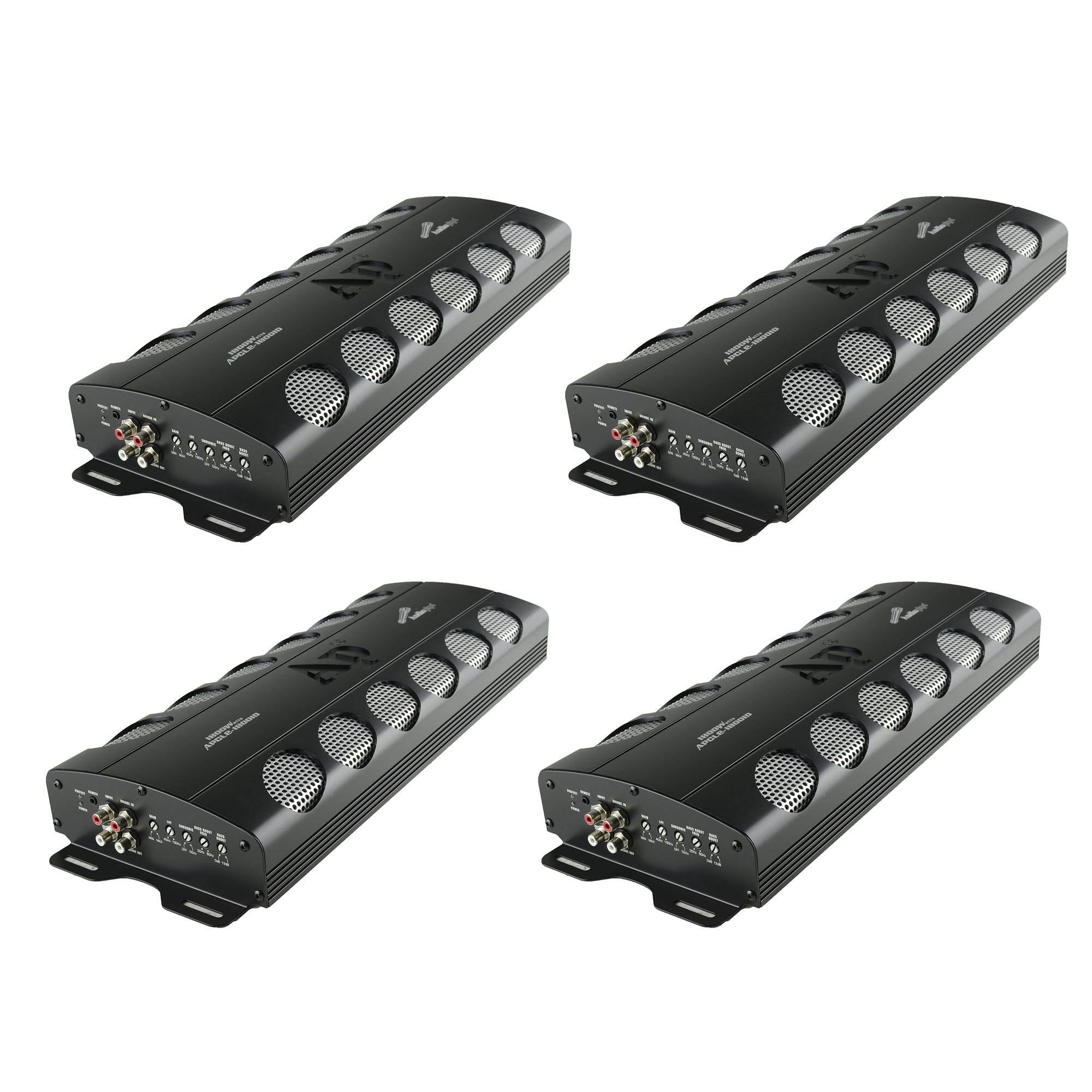 Audiopipe APCLE-18001D 1800 Watt Class D 1 Ohm Car Audio Mono Amplifier (4 Pack) - VMInnovations