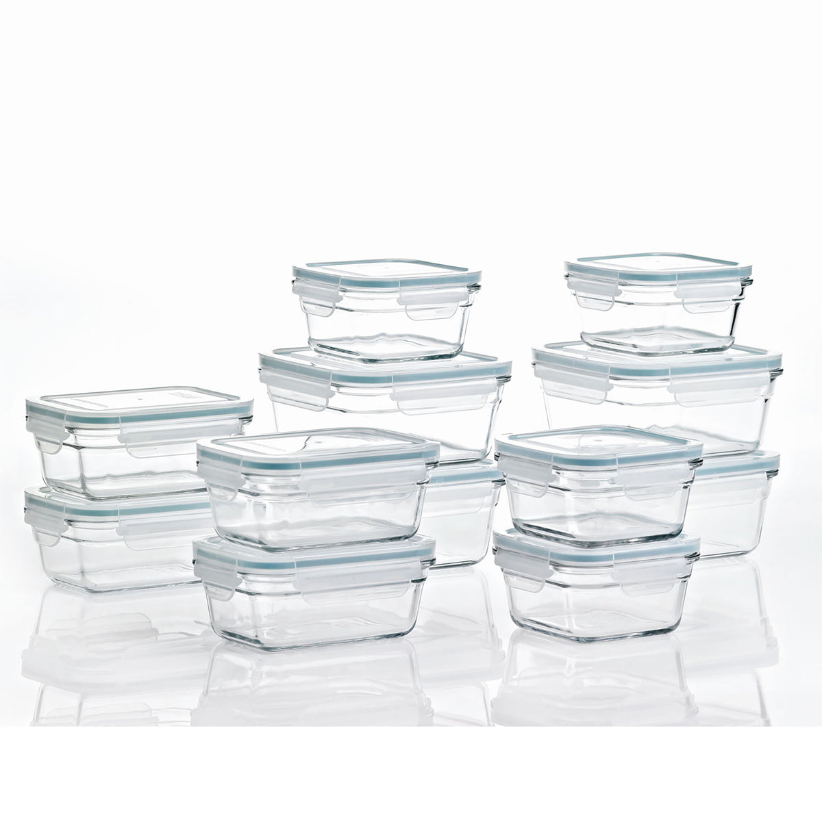 Glasslock Oven Microwave Safe Glass Food Storage Containers 28 Piece & 24 Piece